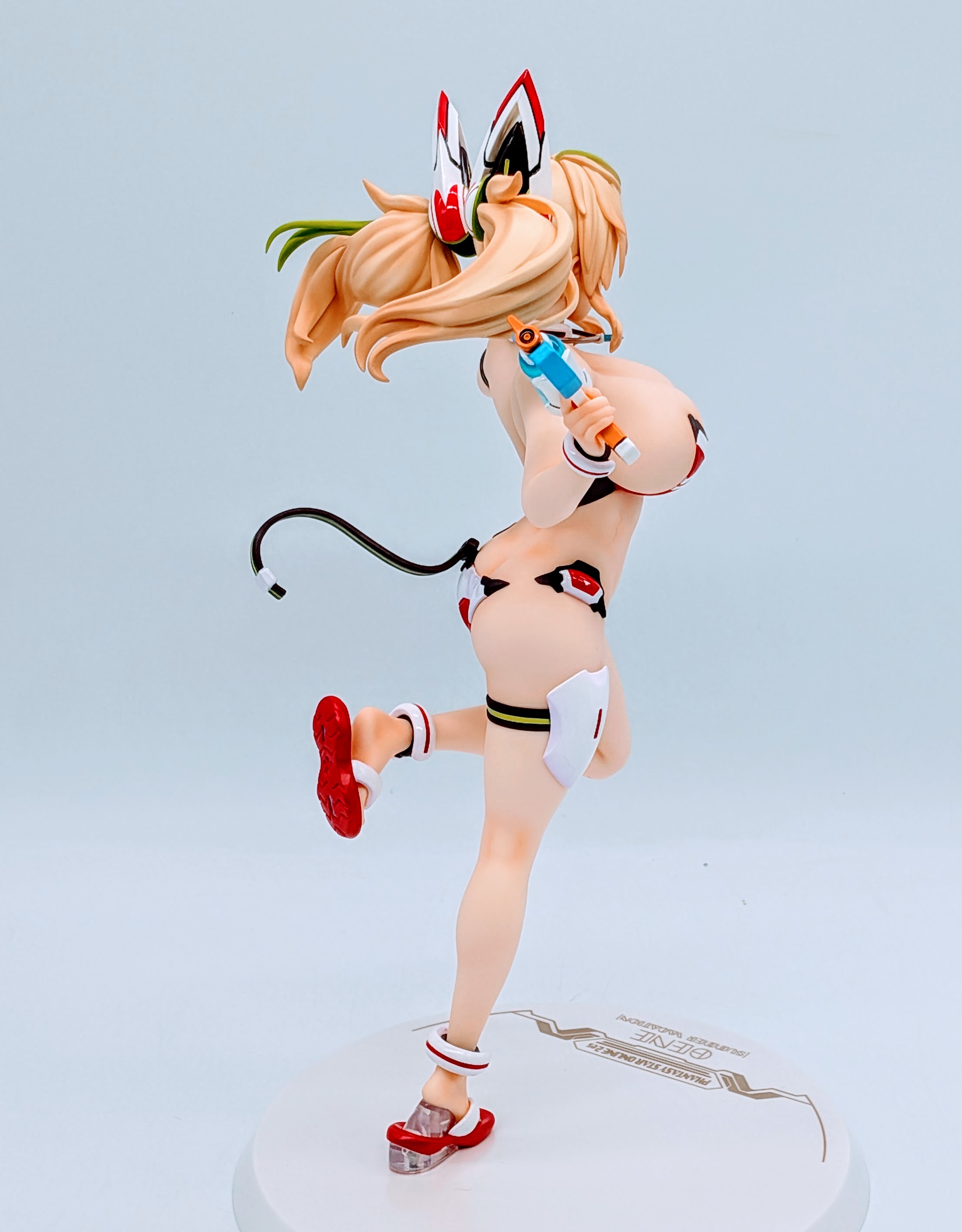 Side close-up of Sunshine Gene midsection and swimsuit cut