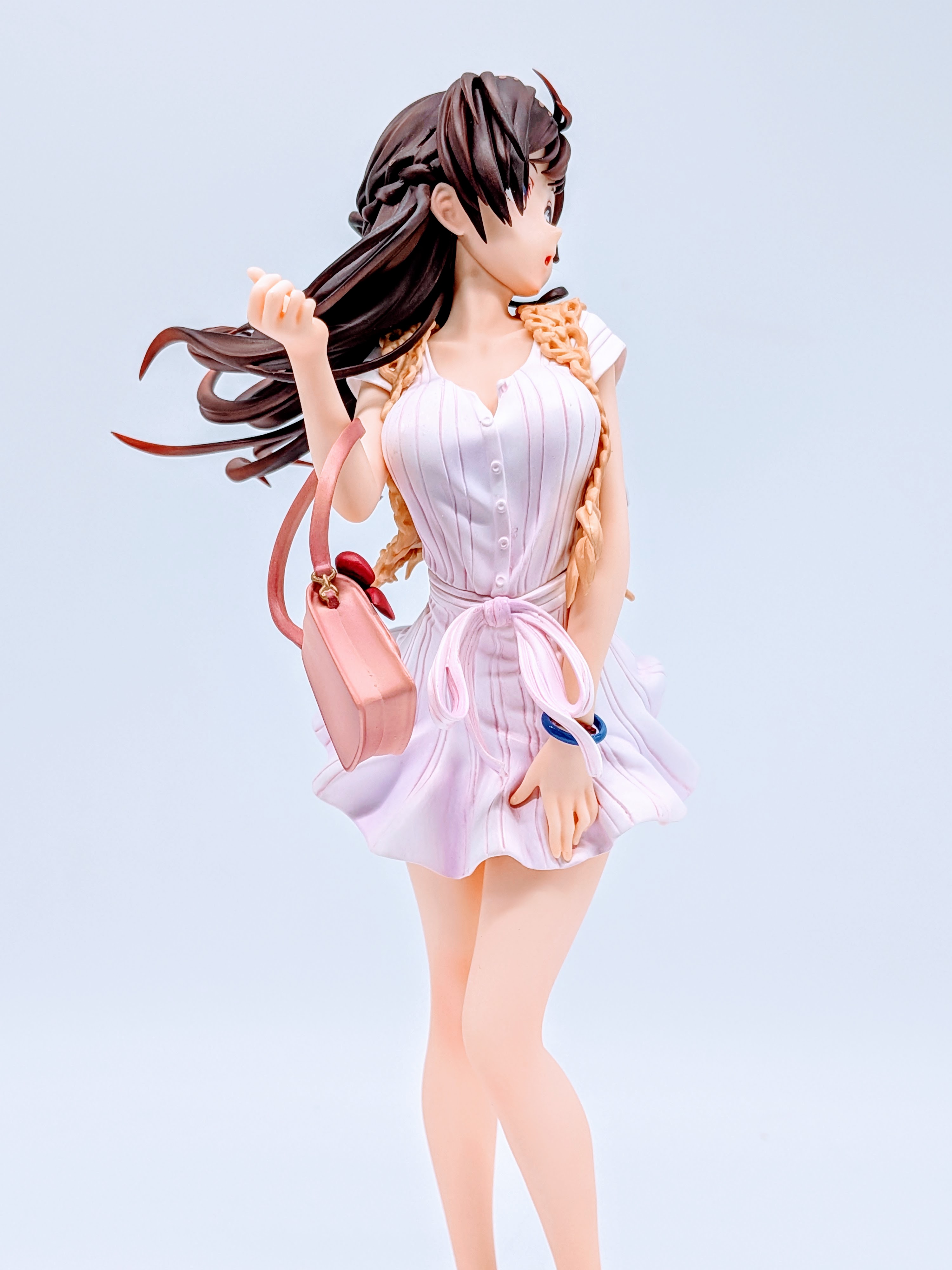 Low side angle of Chizuru Mizuhara figure showing legs and base