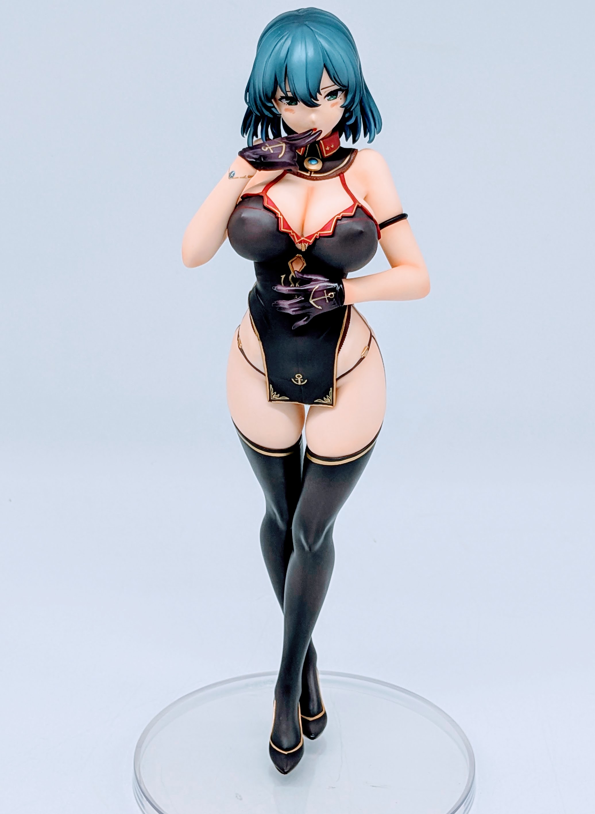 Full-body front view of Kaigun Musume Cattleya figure on its base