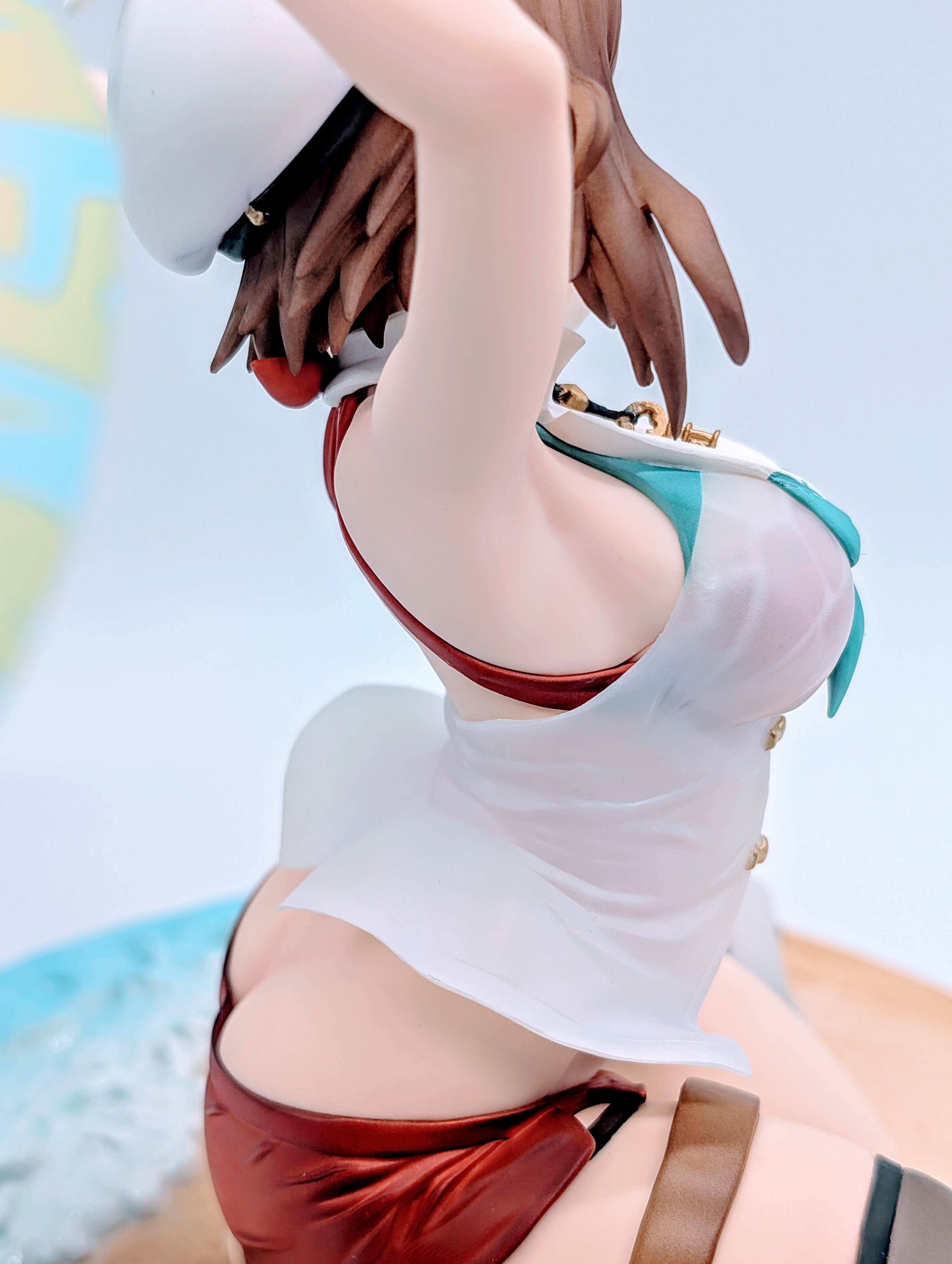 Side angle showing Ryza’s shorts and hip curve