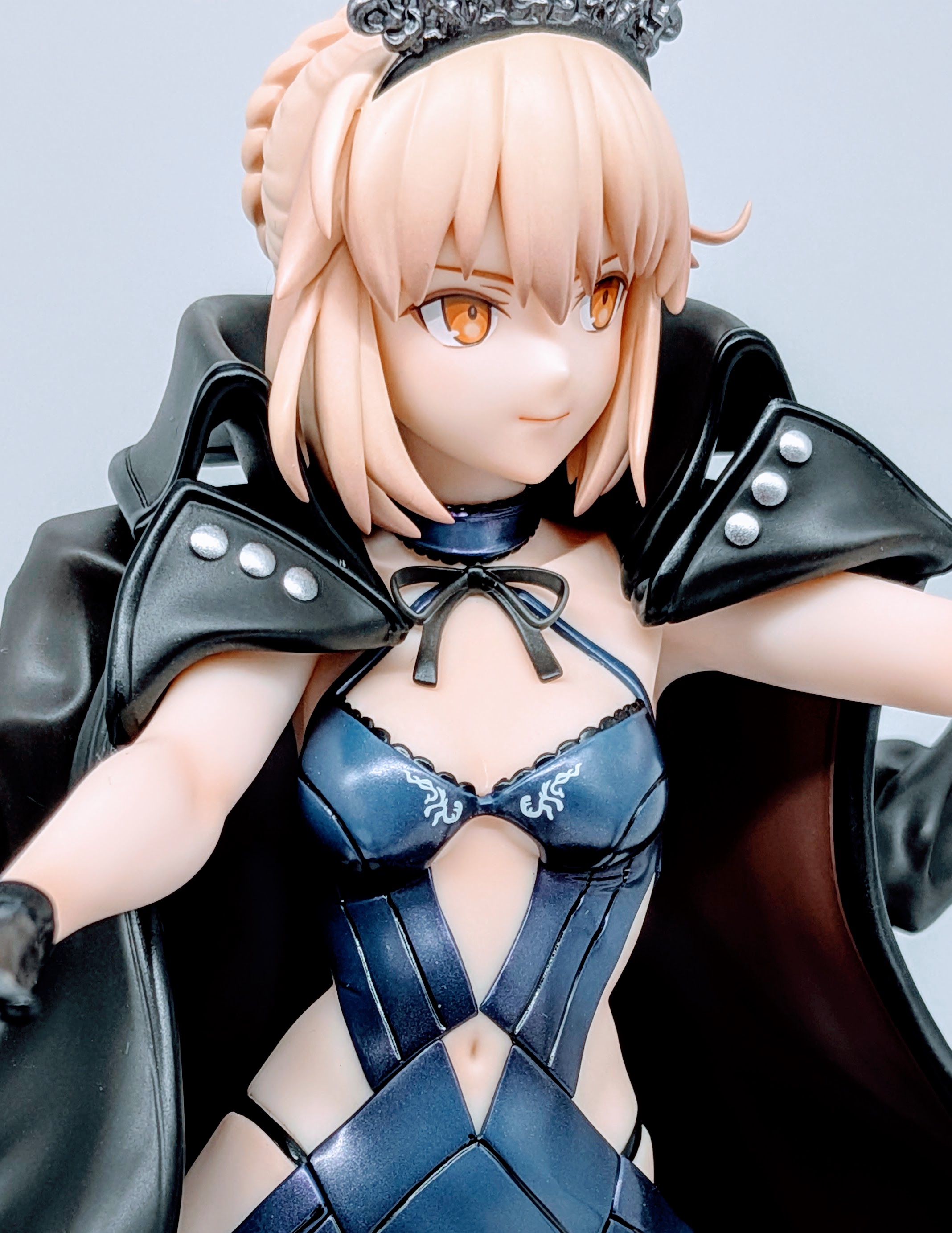Back-side full-body angle of Rider Altria Pendragon Alter figure