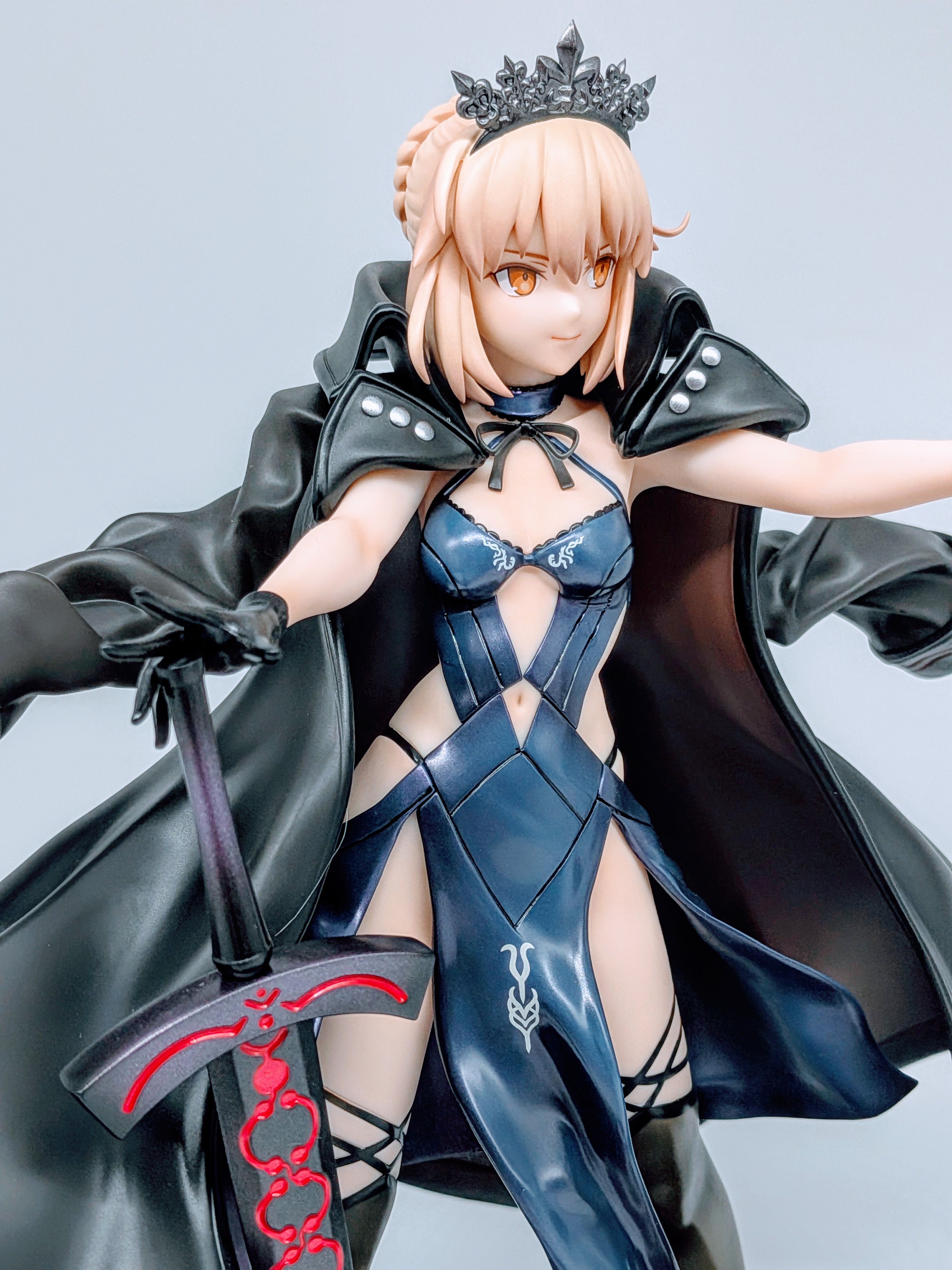 Back close-up of Rider Altria Pendragon Alter shoulder blades and dress straps