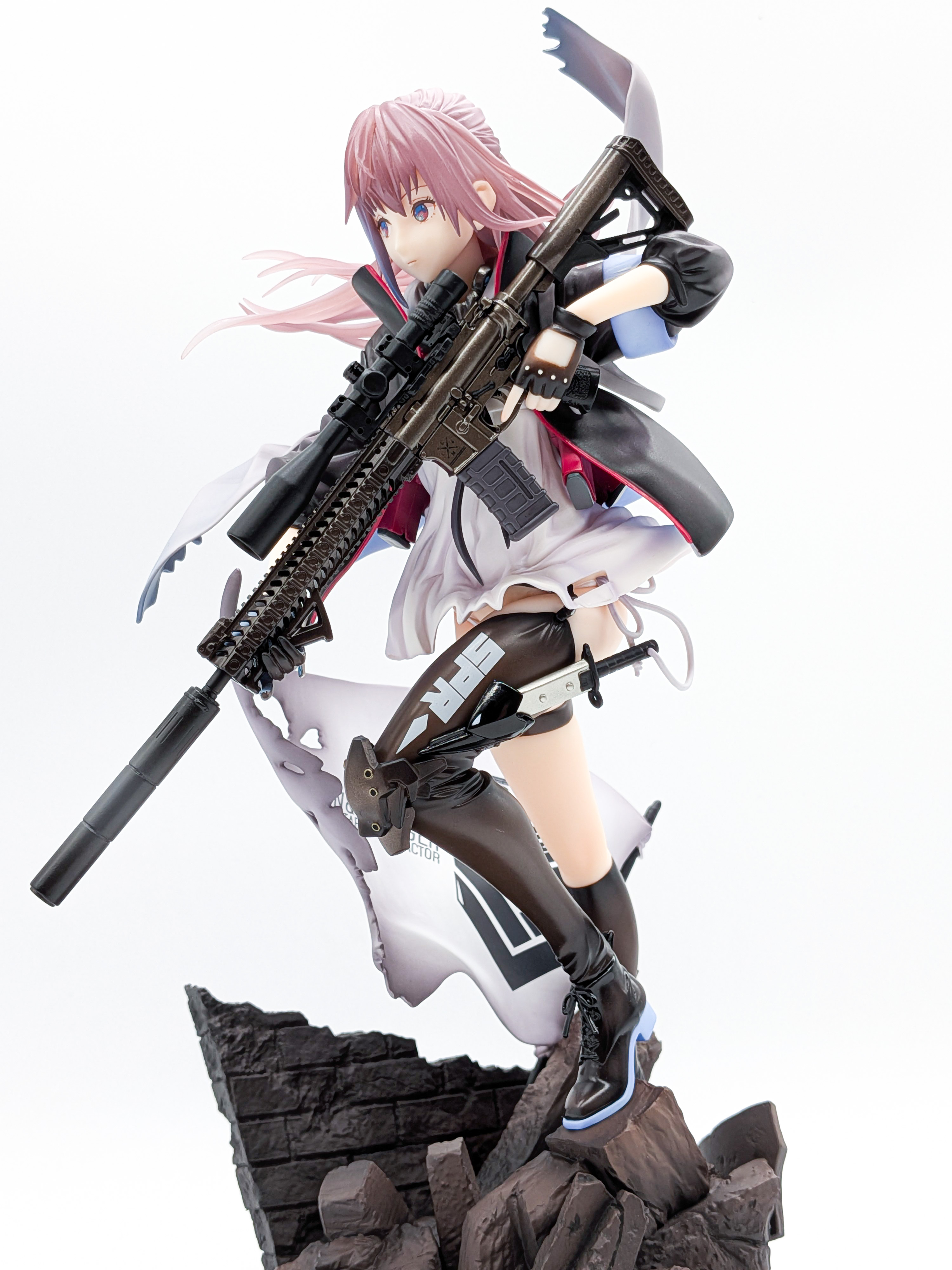 Close-up rear view of ST AR-15 underwear thighs and torn flag