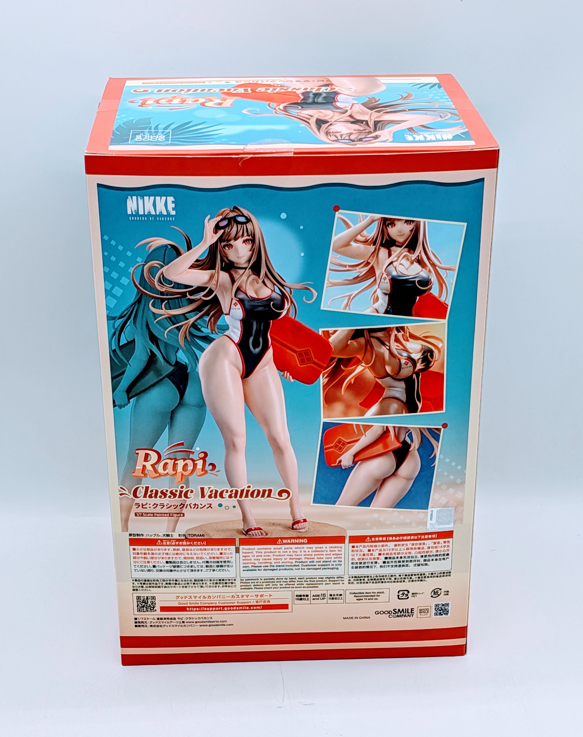 Back view of the Rapi Classic Vacation figure box with product photos