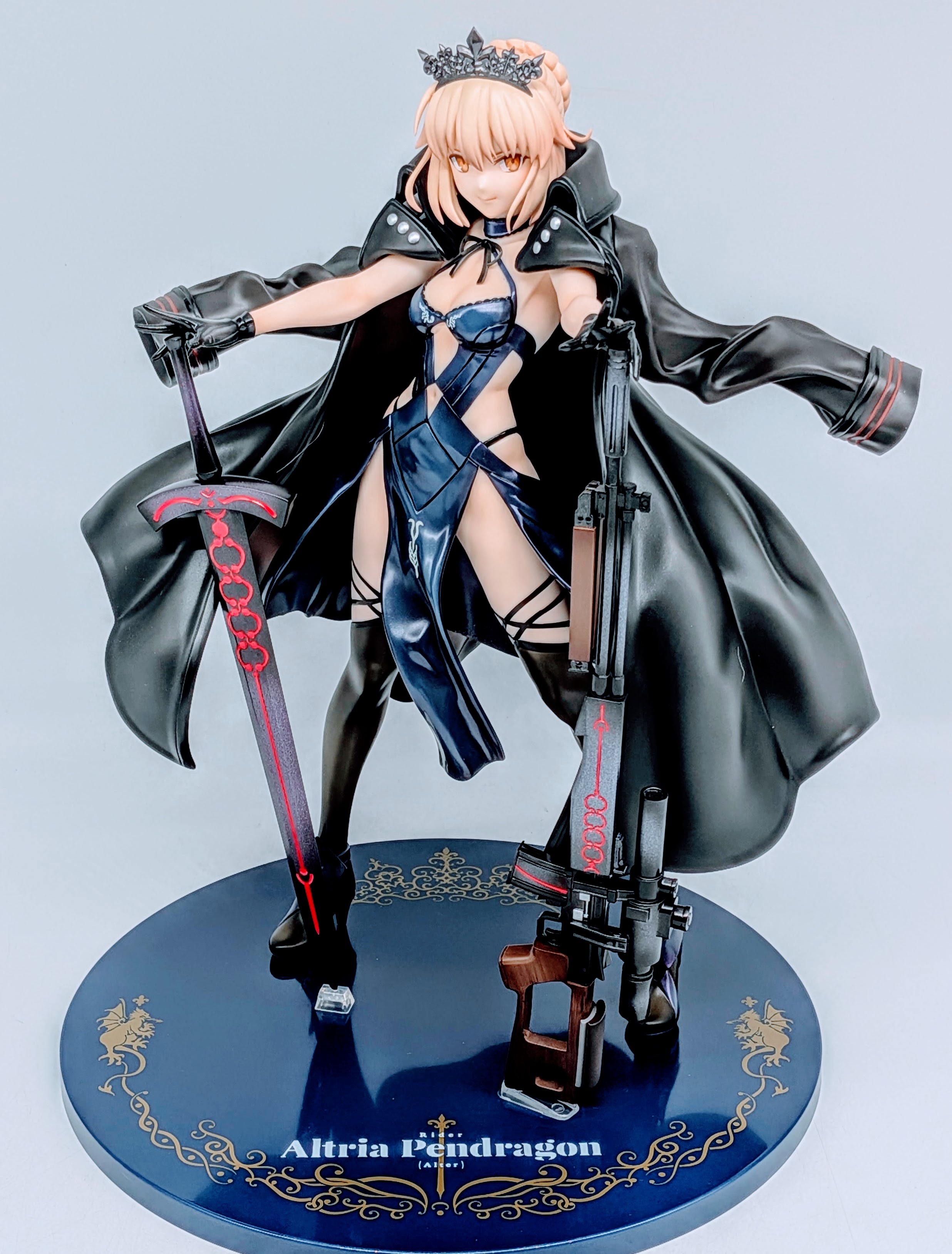 Full front view of Rider Altria Pendragon Alter 1/7 scale figure on the base