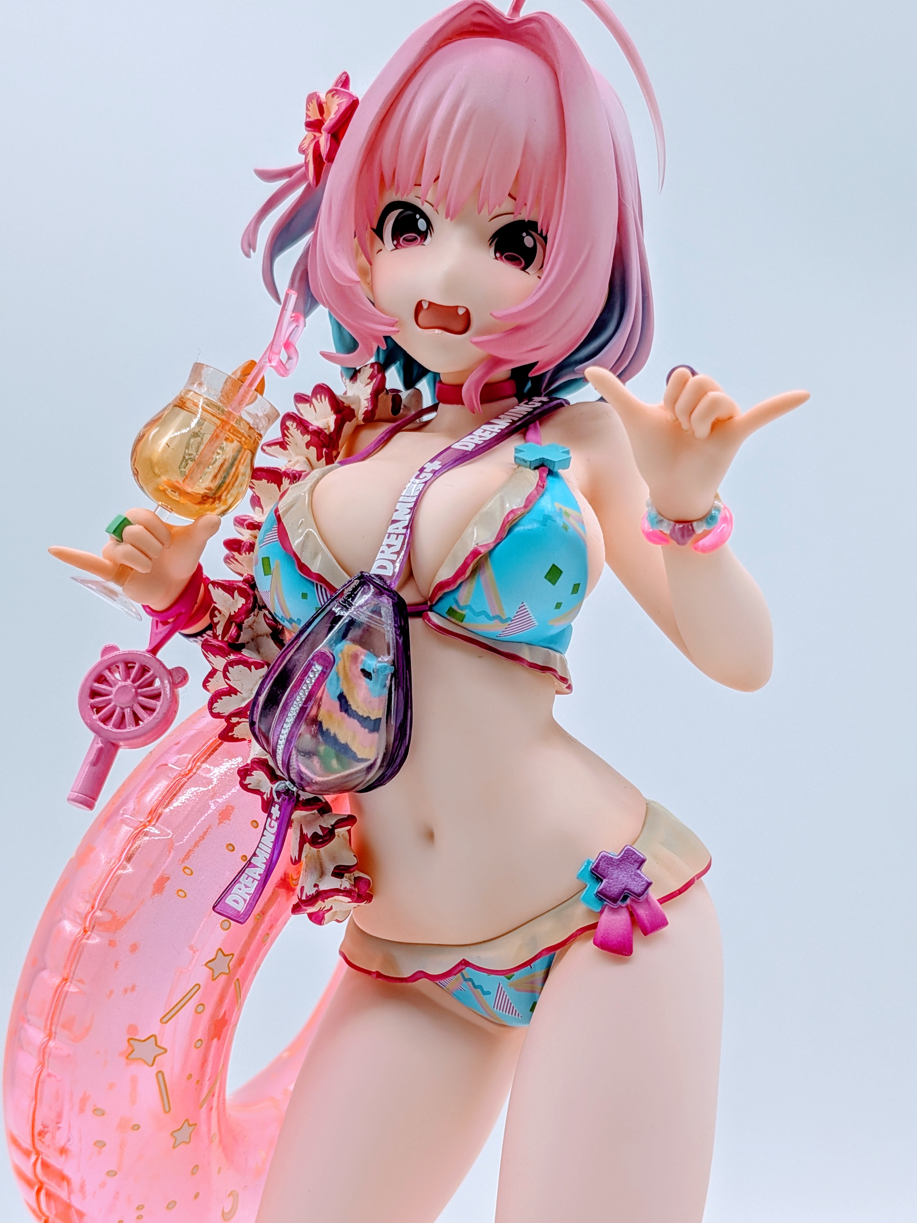 Side full-body view of Yumemi Riamu swimsuit figure