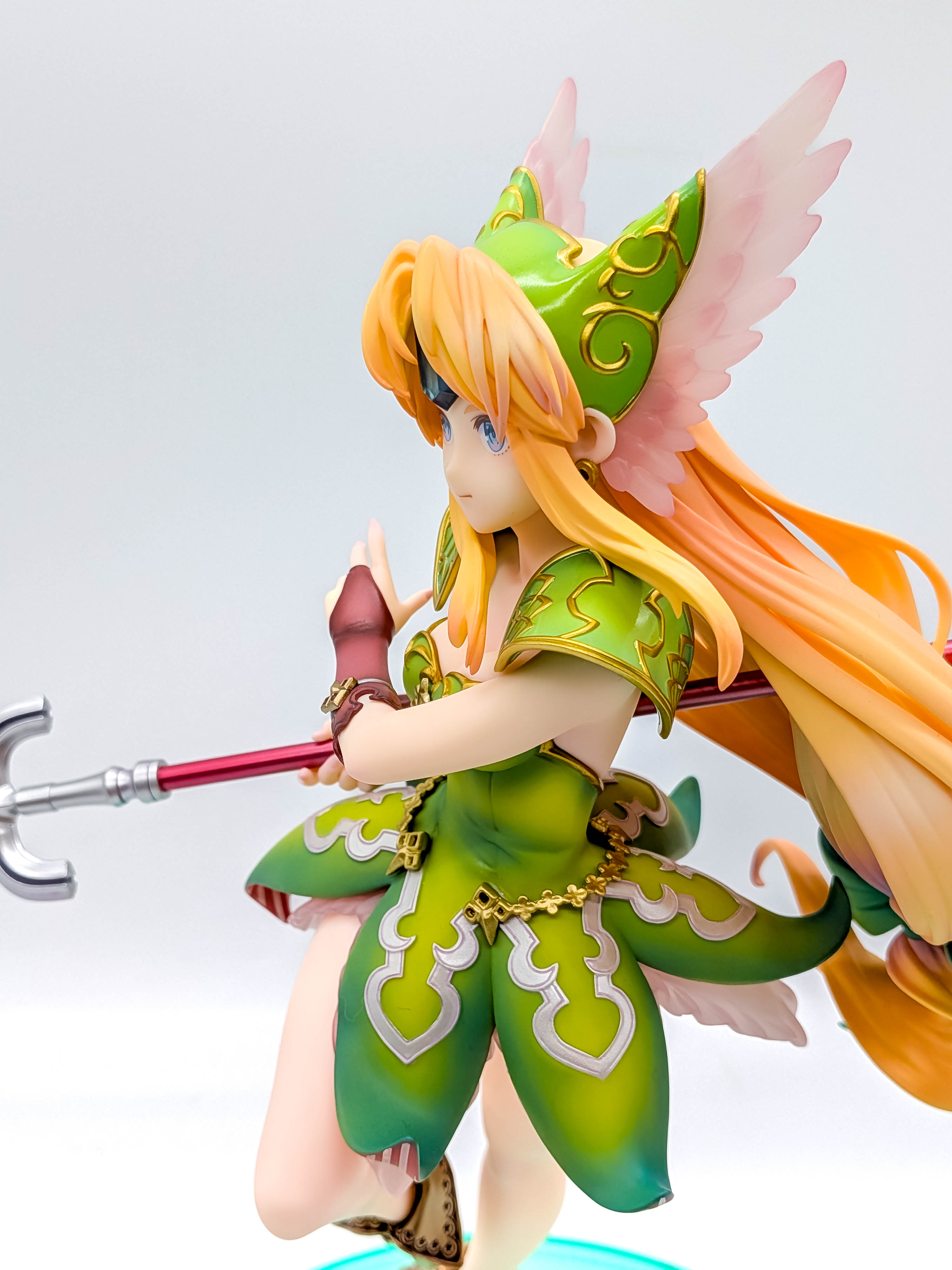 Detail shot of the Riesz figure costume and base