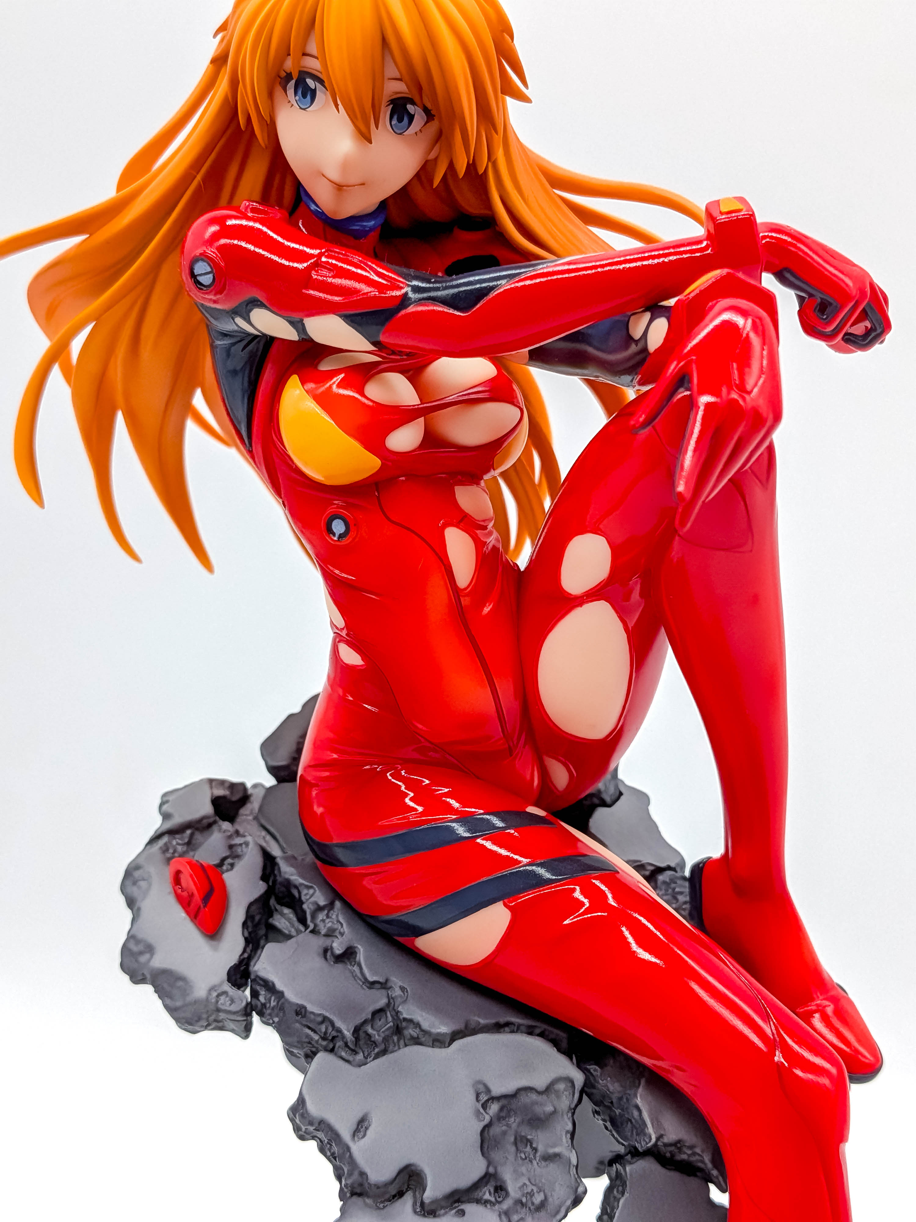 Asuka Langley torn plugsuit and torso detail