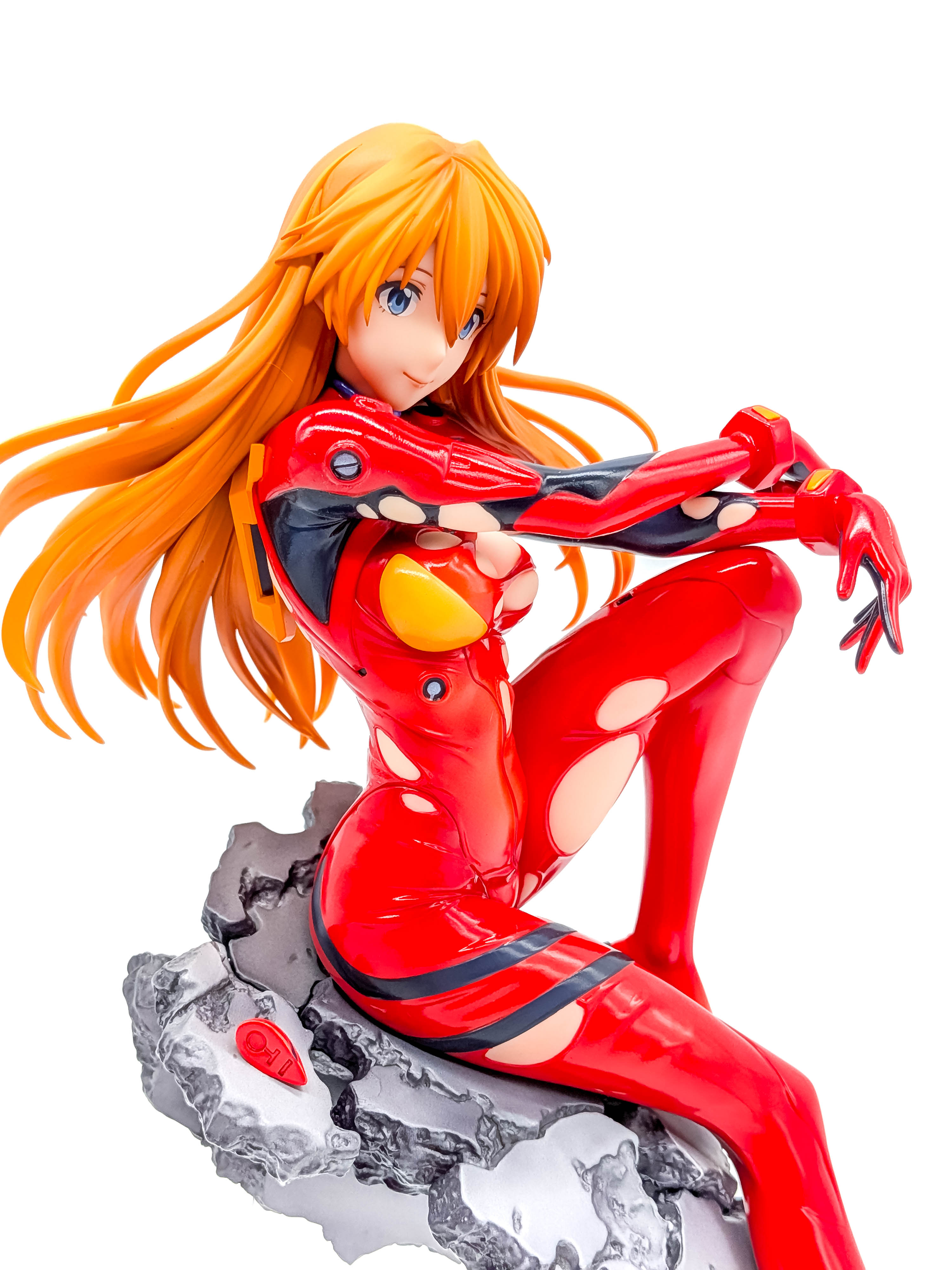 Asuka Langley damaged plugsuit side-front close-up