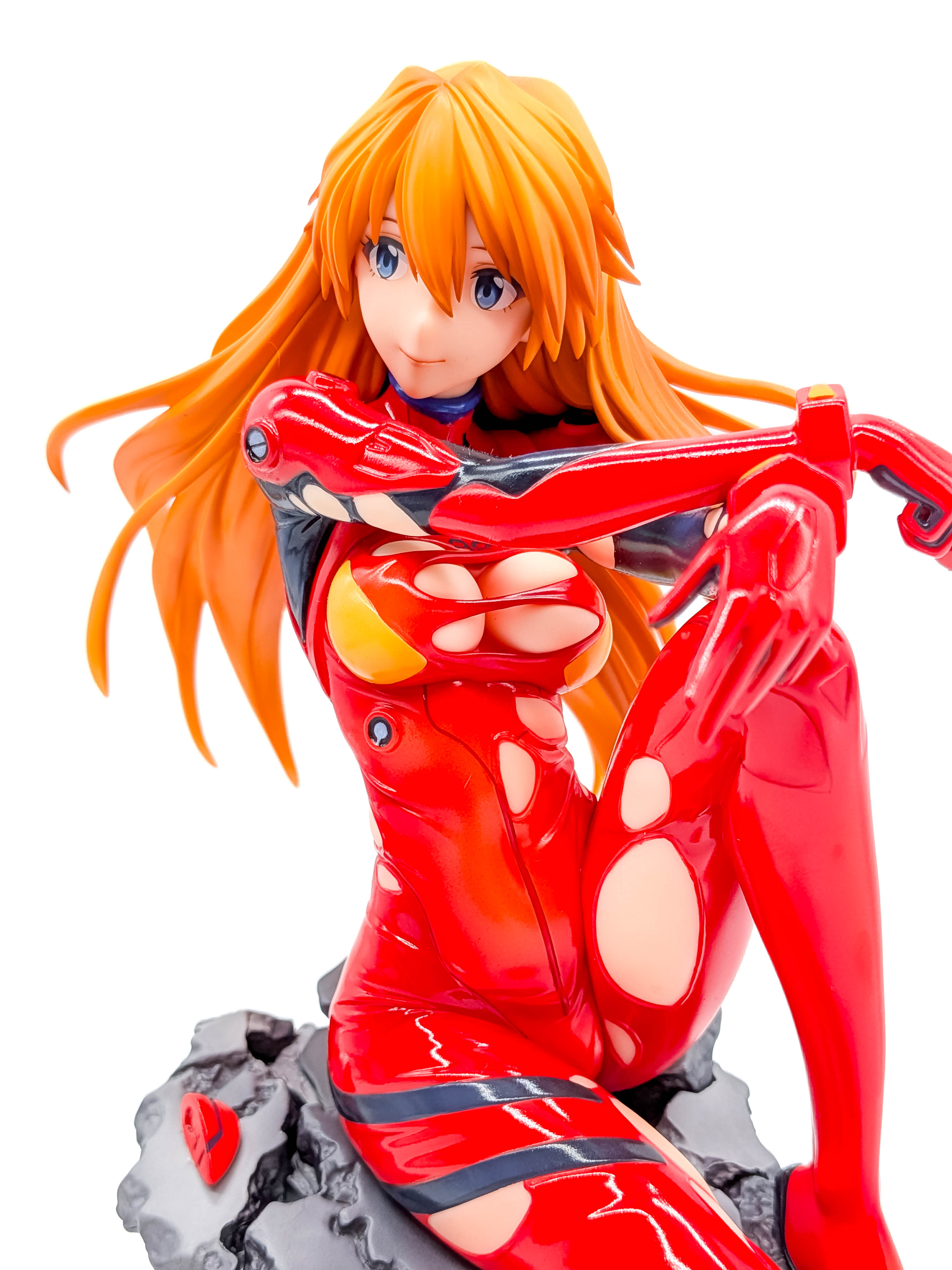 Asuka Langley face and damaged plugsuit close-up