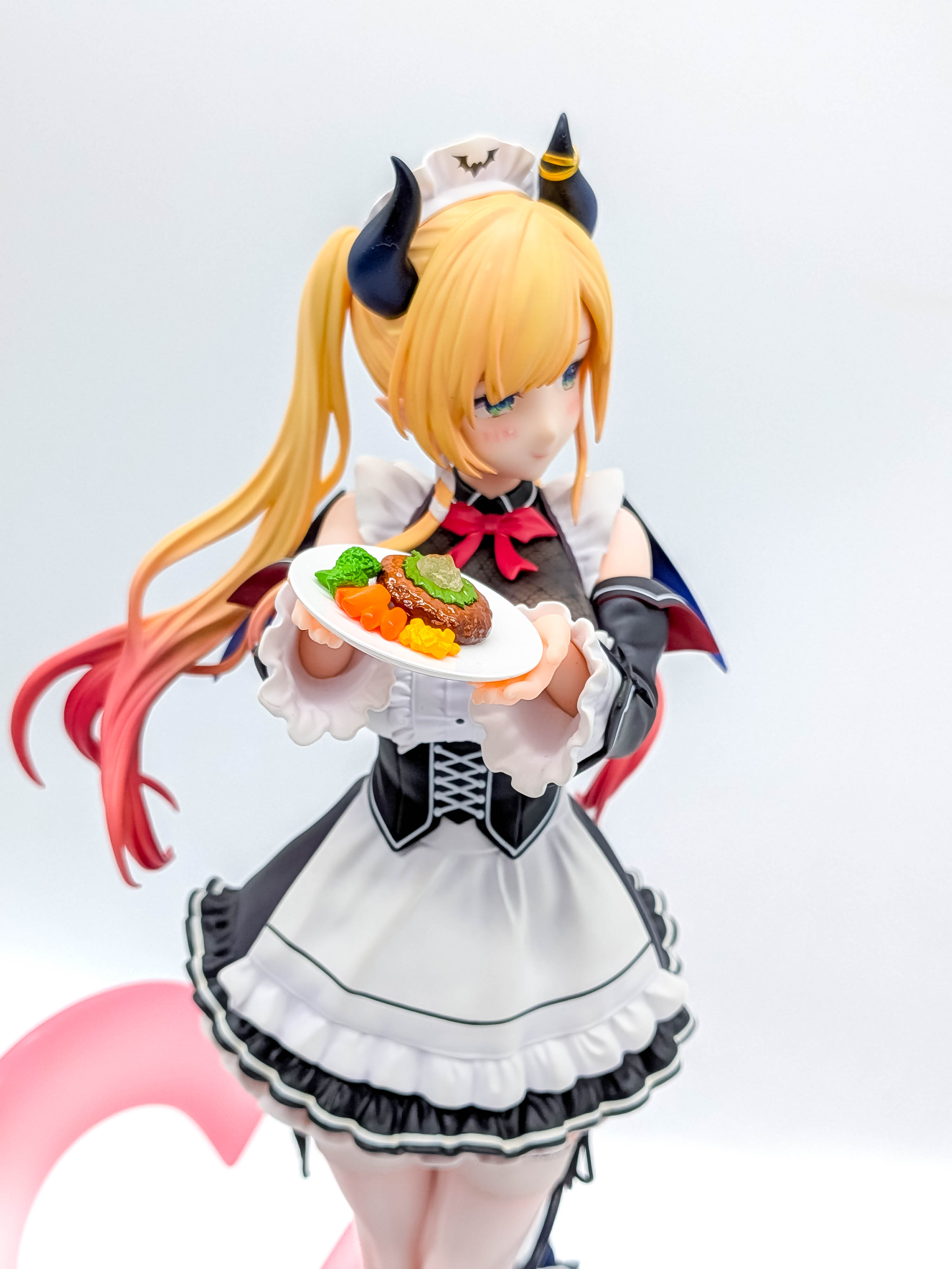Yuzuki Choco figure food plate and maid costume close-up