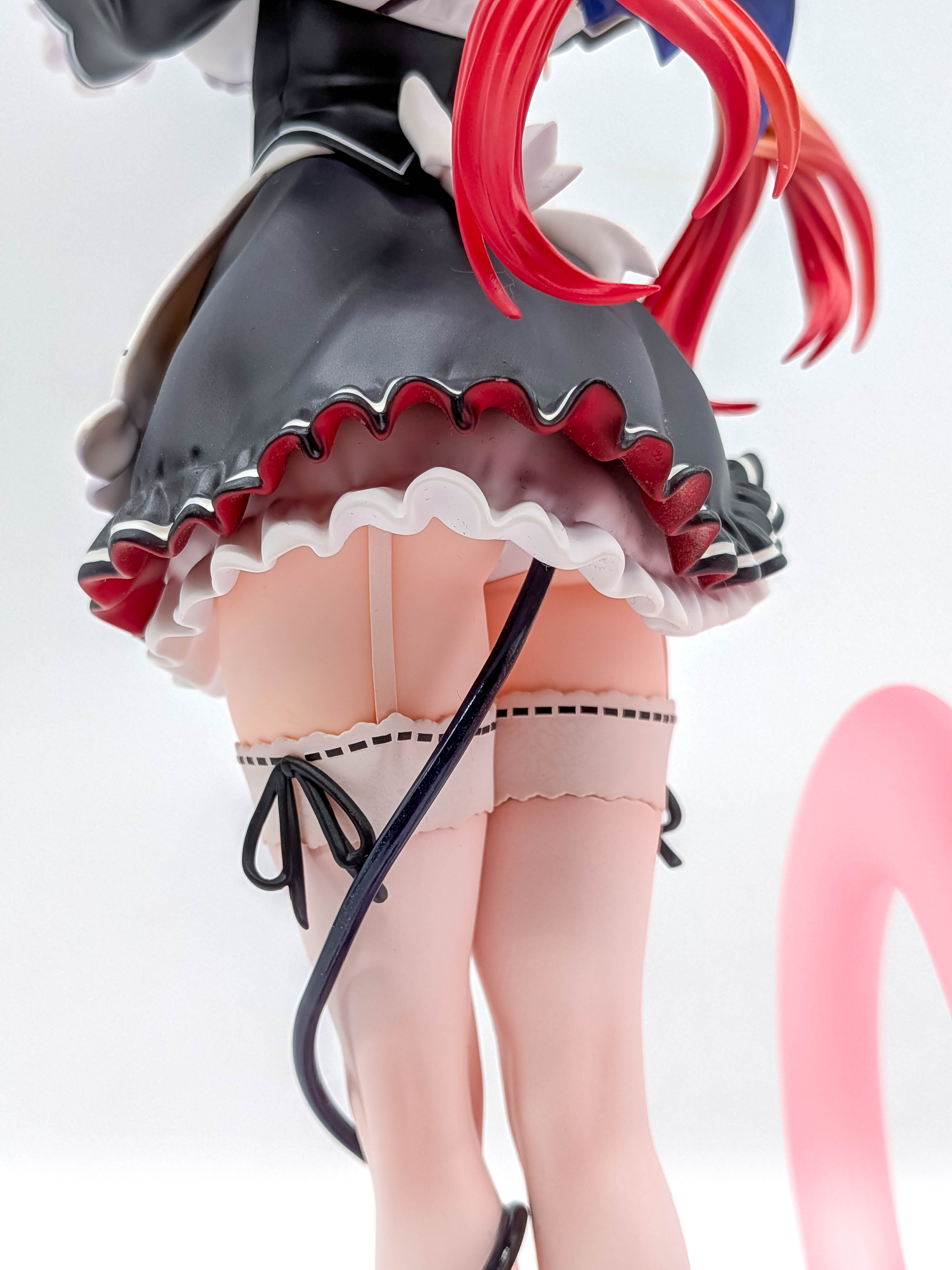 Yuzuki Choco figure low rear skirt thighs and stockings view
