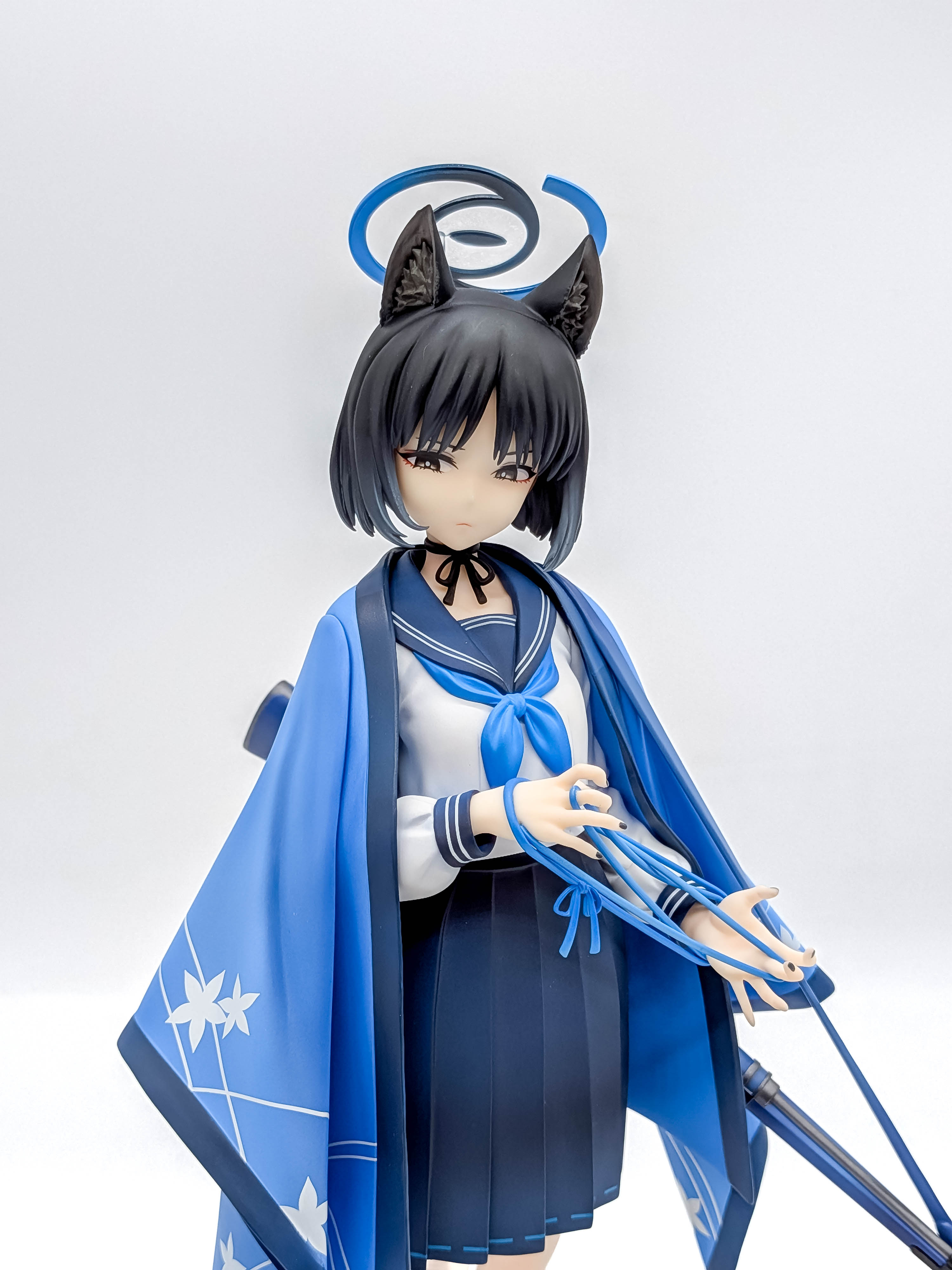 Kikyou figure face ears and halo close-up