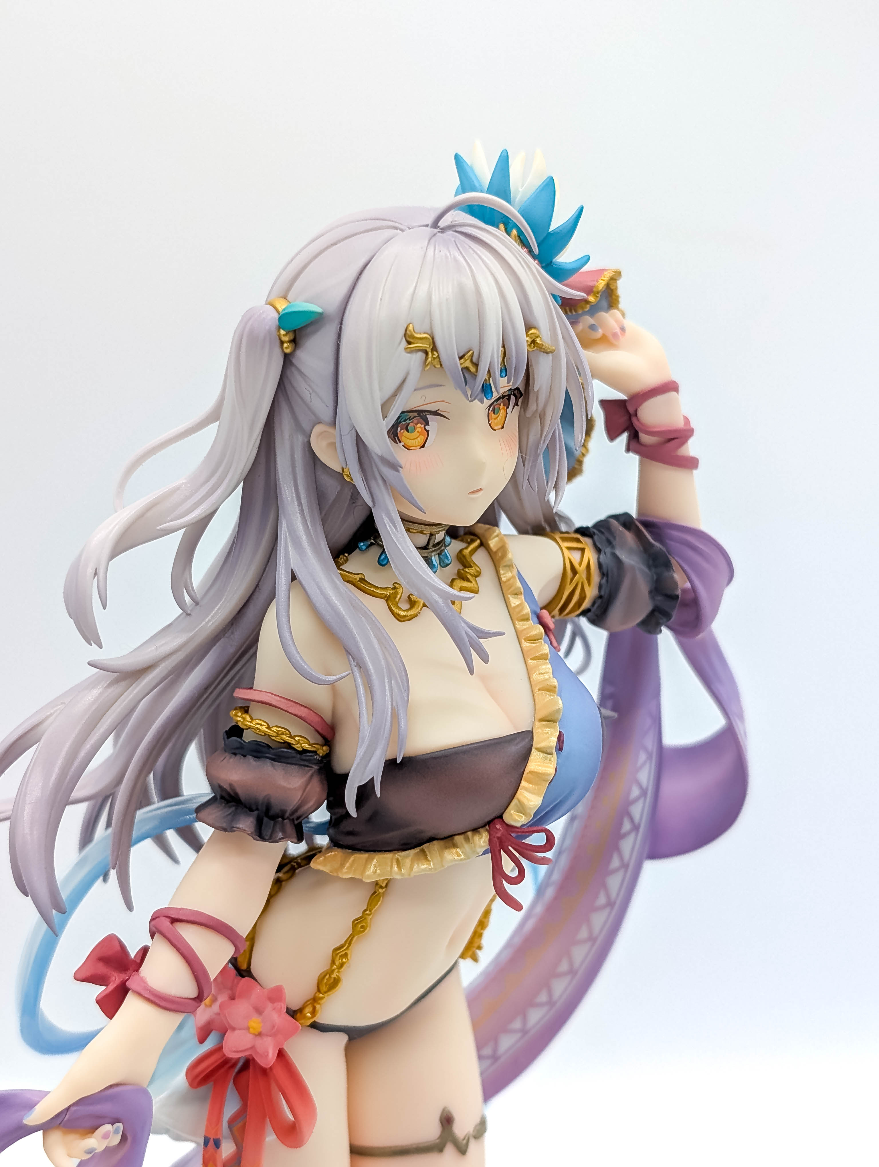 Arietta Dancer figure silver hair and upper-body angle