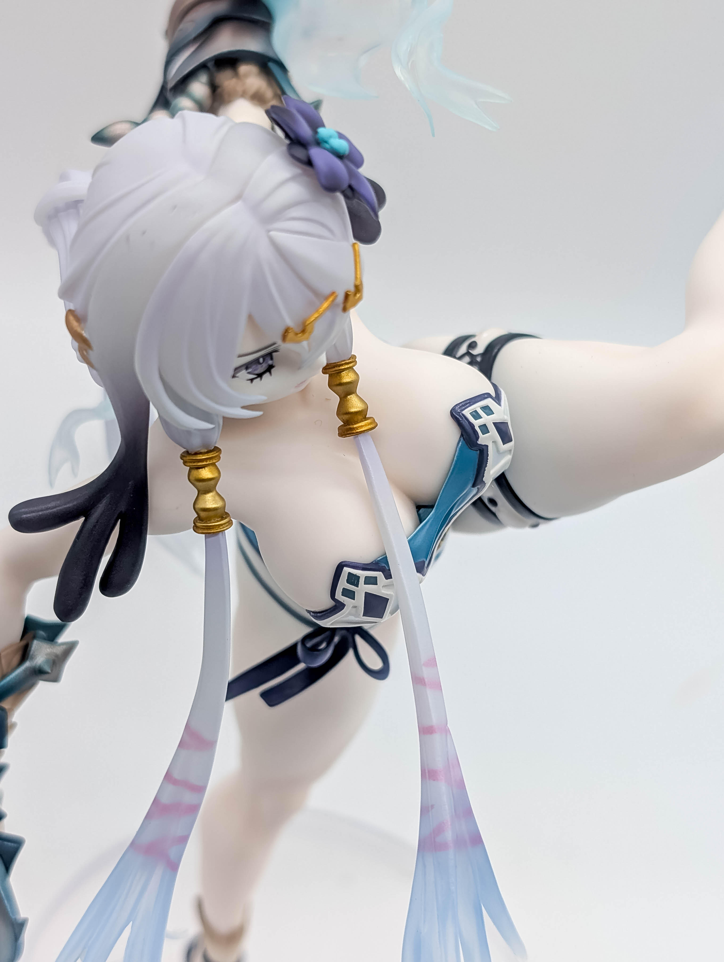 Lila Swimsuit Ver hair shoulders and upper-back close-up
