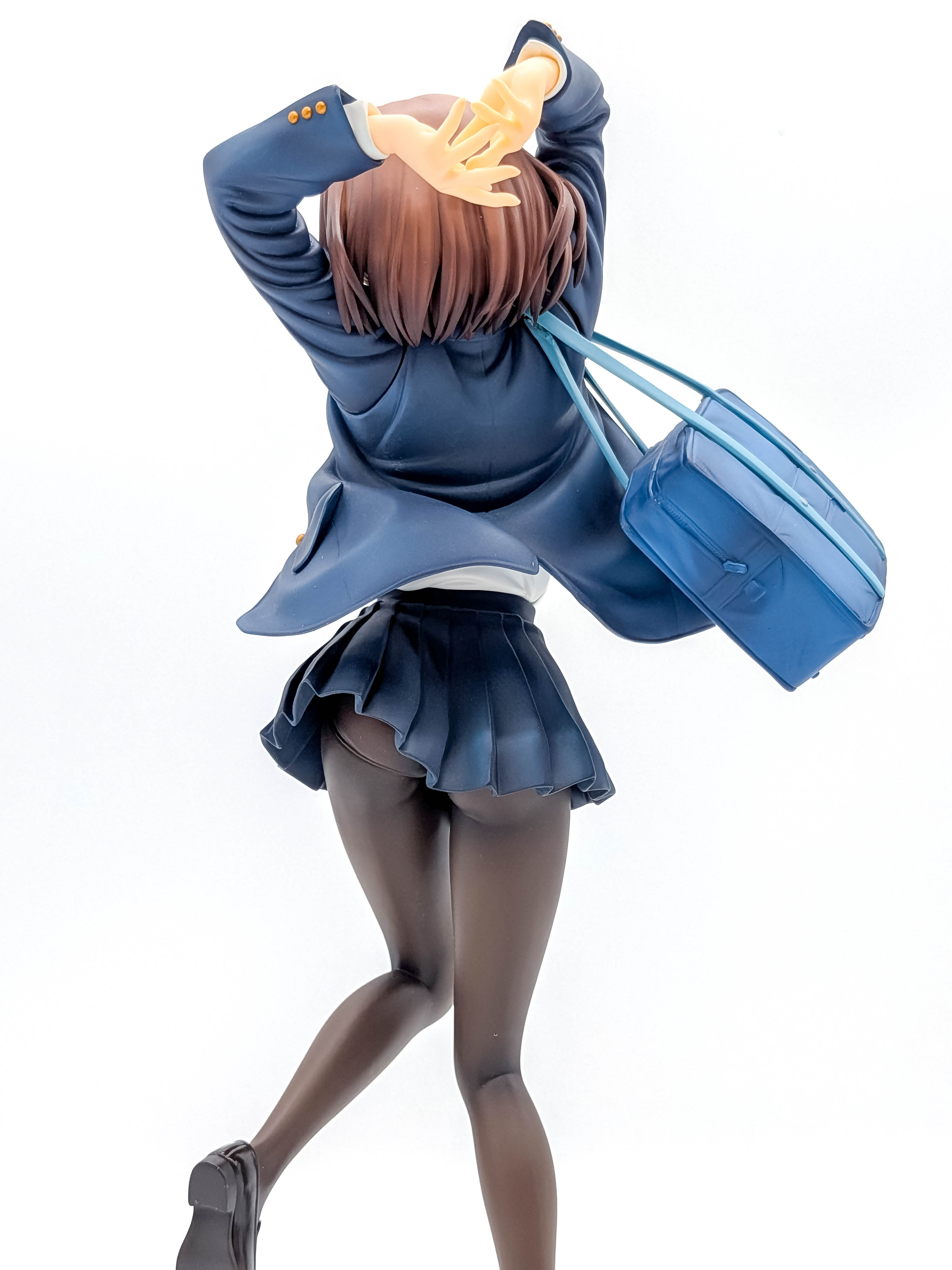 Ai-chan figure rear three-quarter view with blue school bag