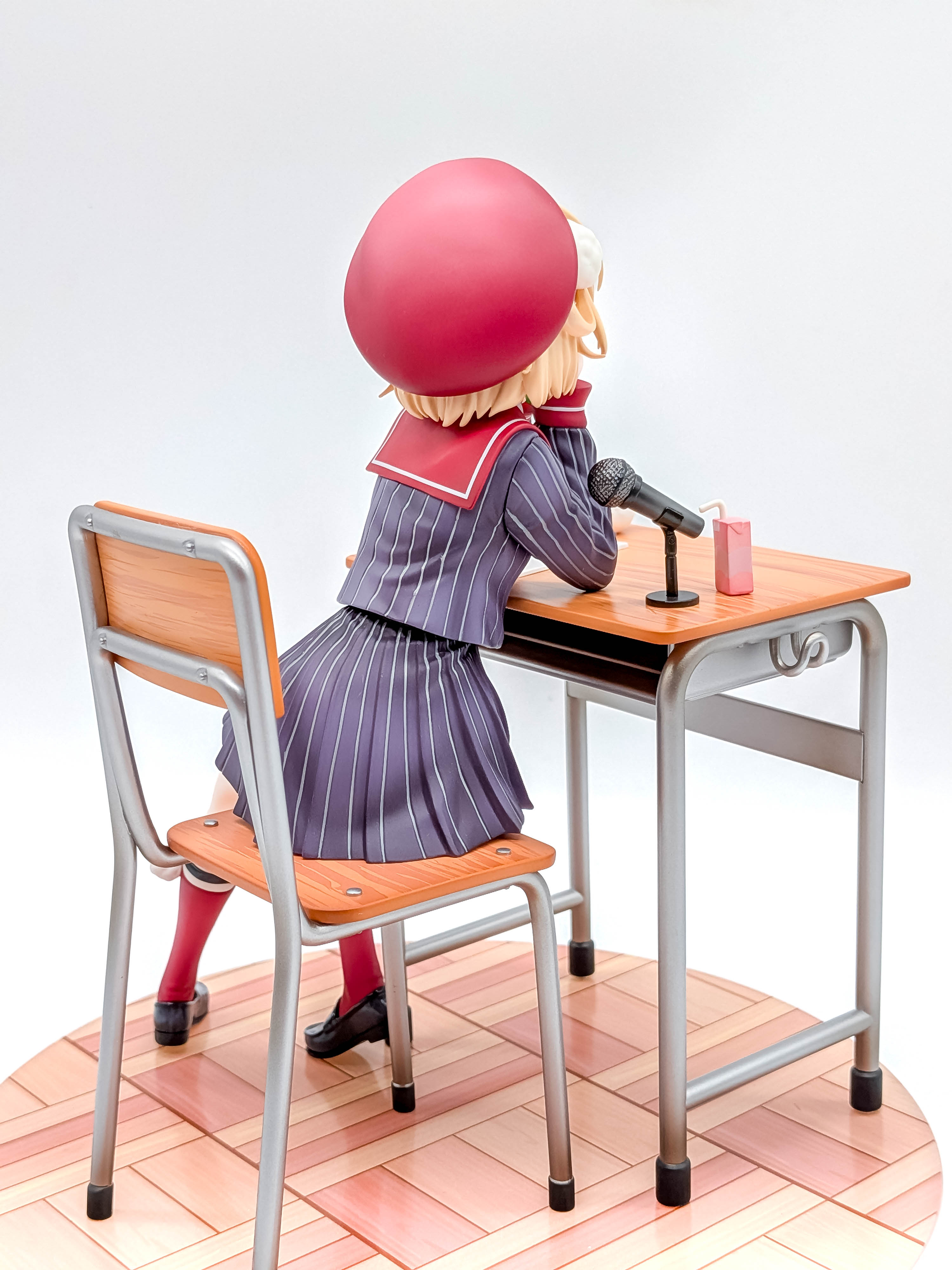 Shigure Ui figure rear uniform desk microphone and chair detail