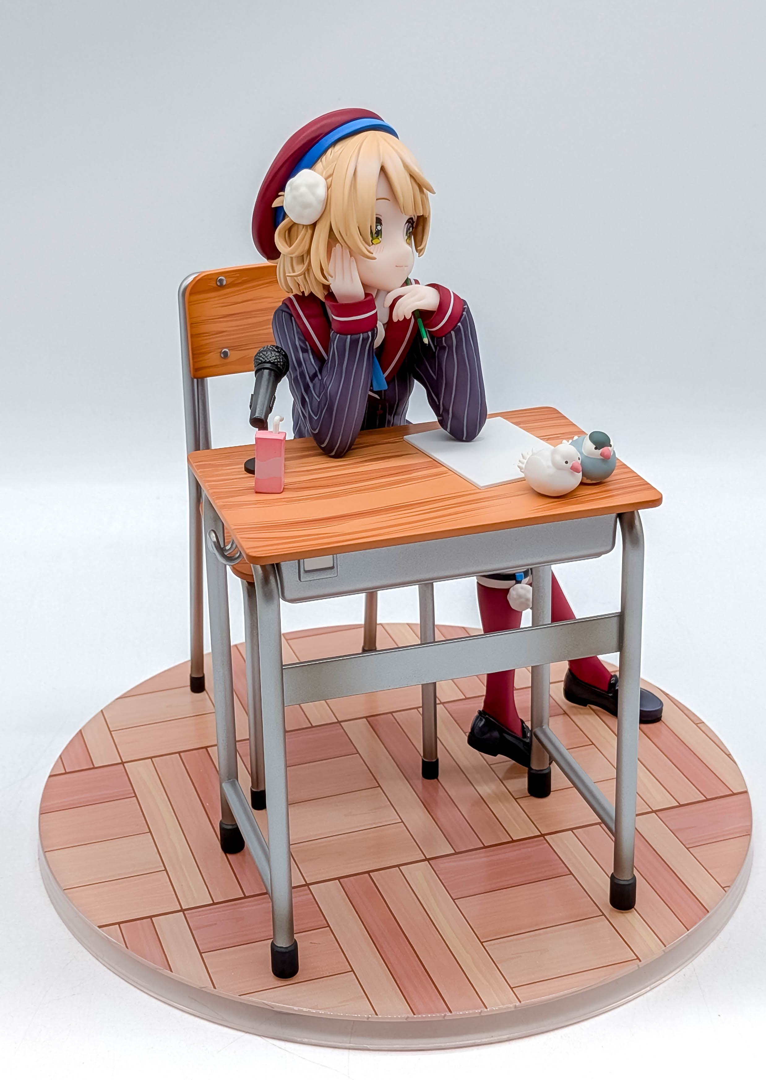 Shigure Ui figure front view across the school desk