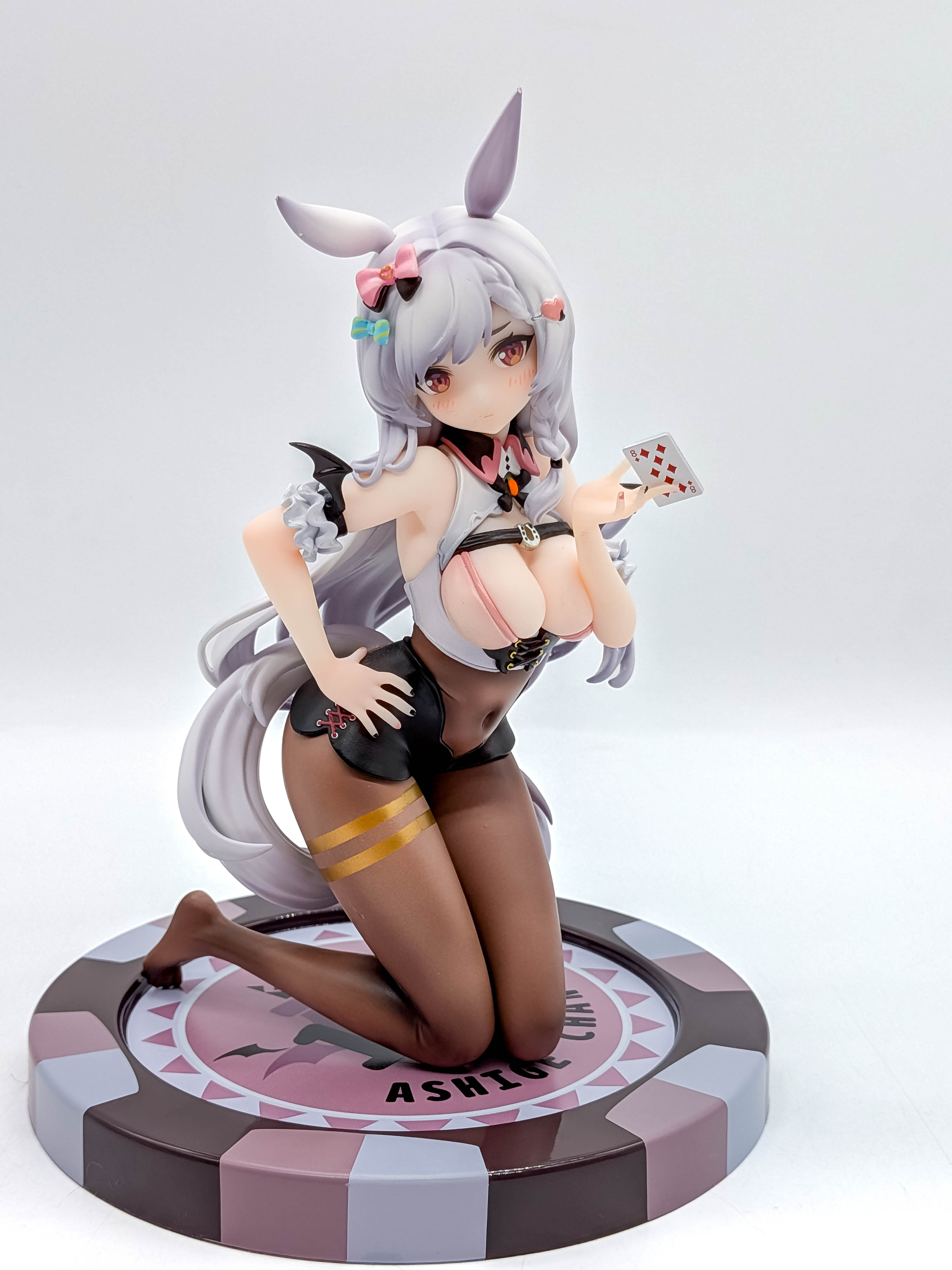 Ashige-chan Lucky Dealer Ver. alternate full view holding a playing card