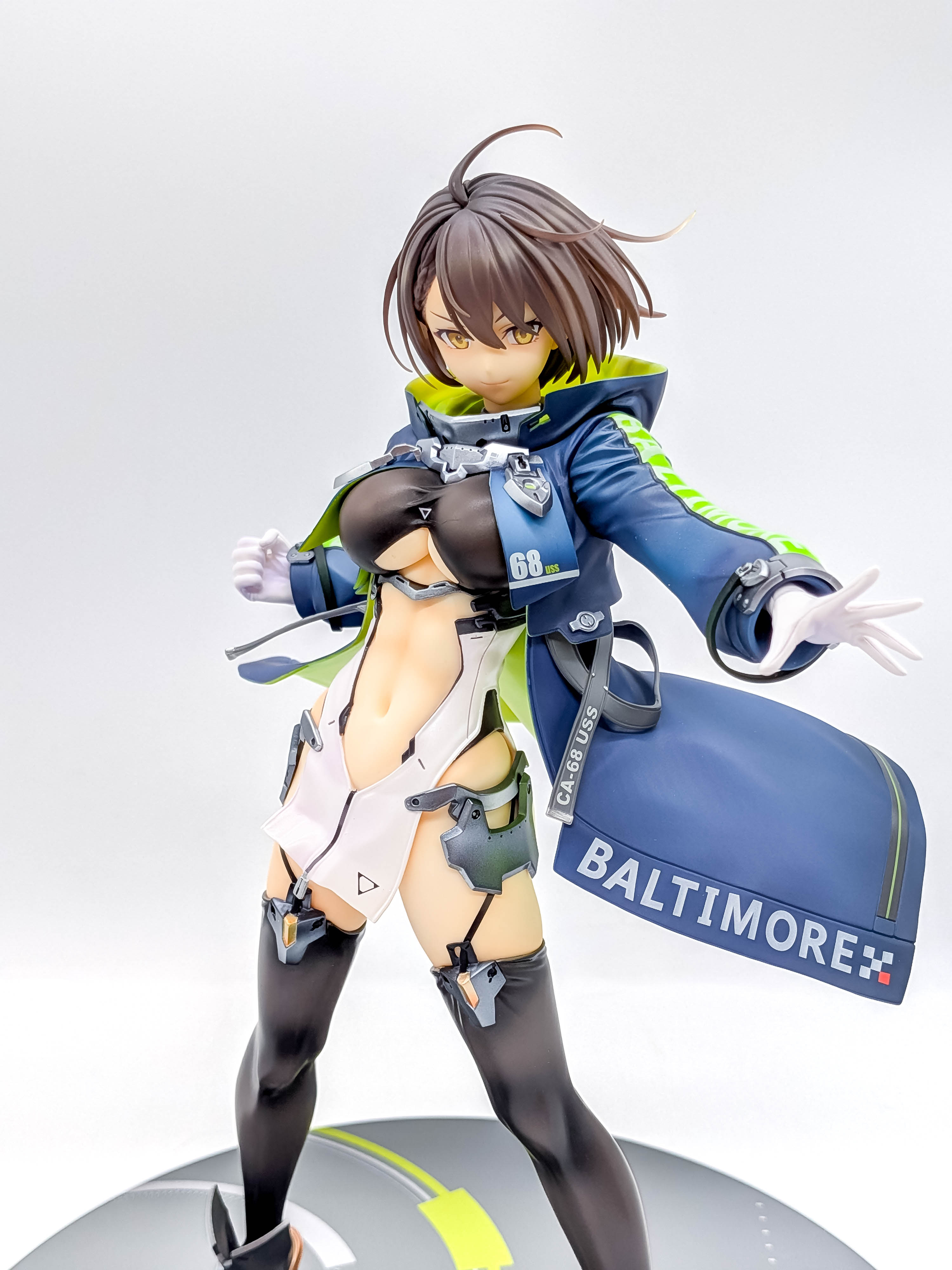 Baltimore figure face short brown hair and upper-body view