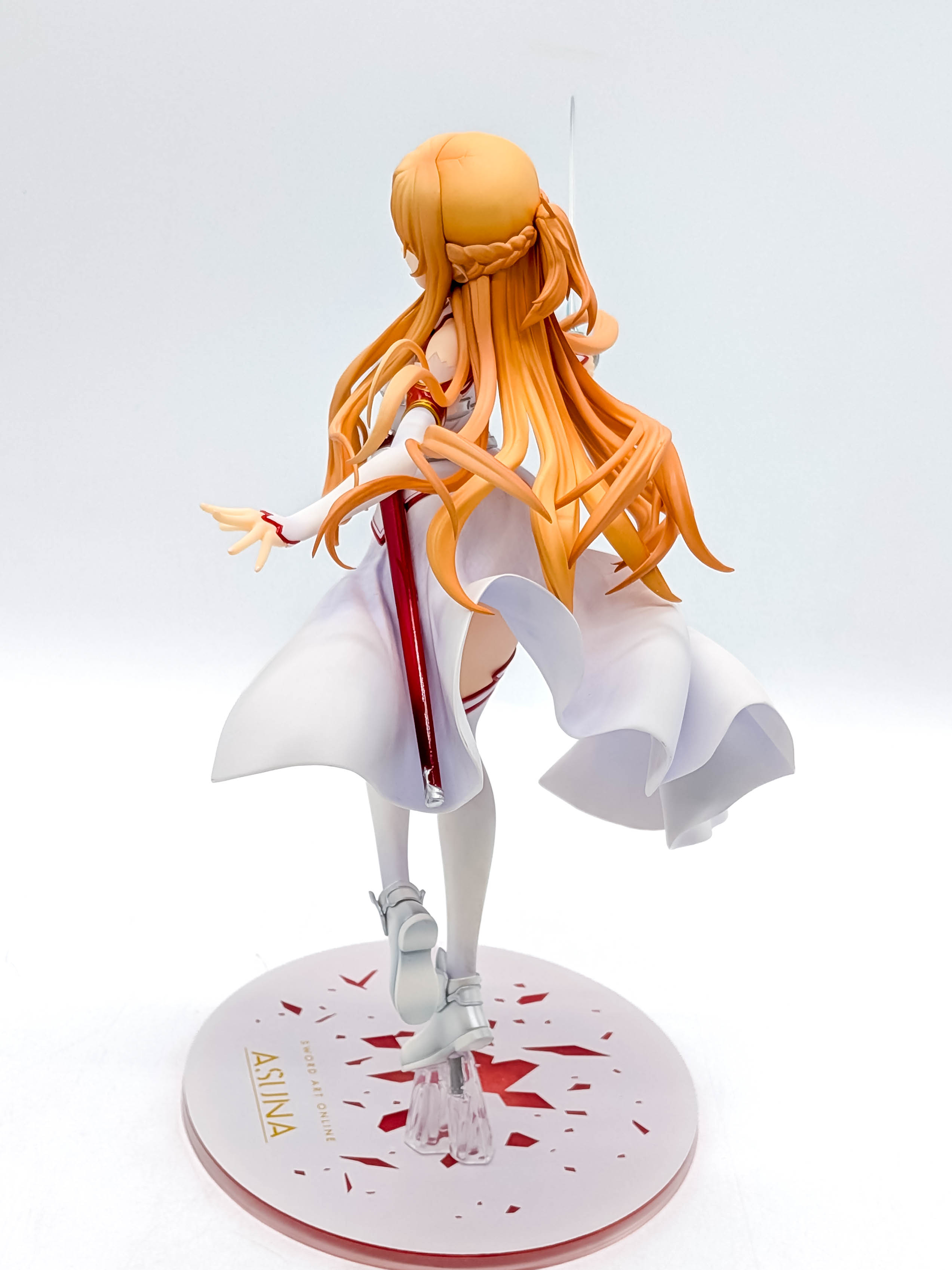 Asuna Ordinal Scale figure full rear view with long hair and cape