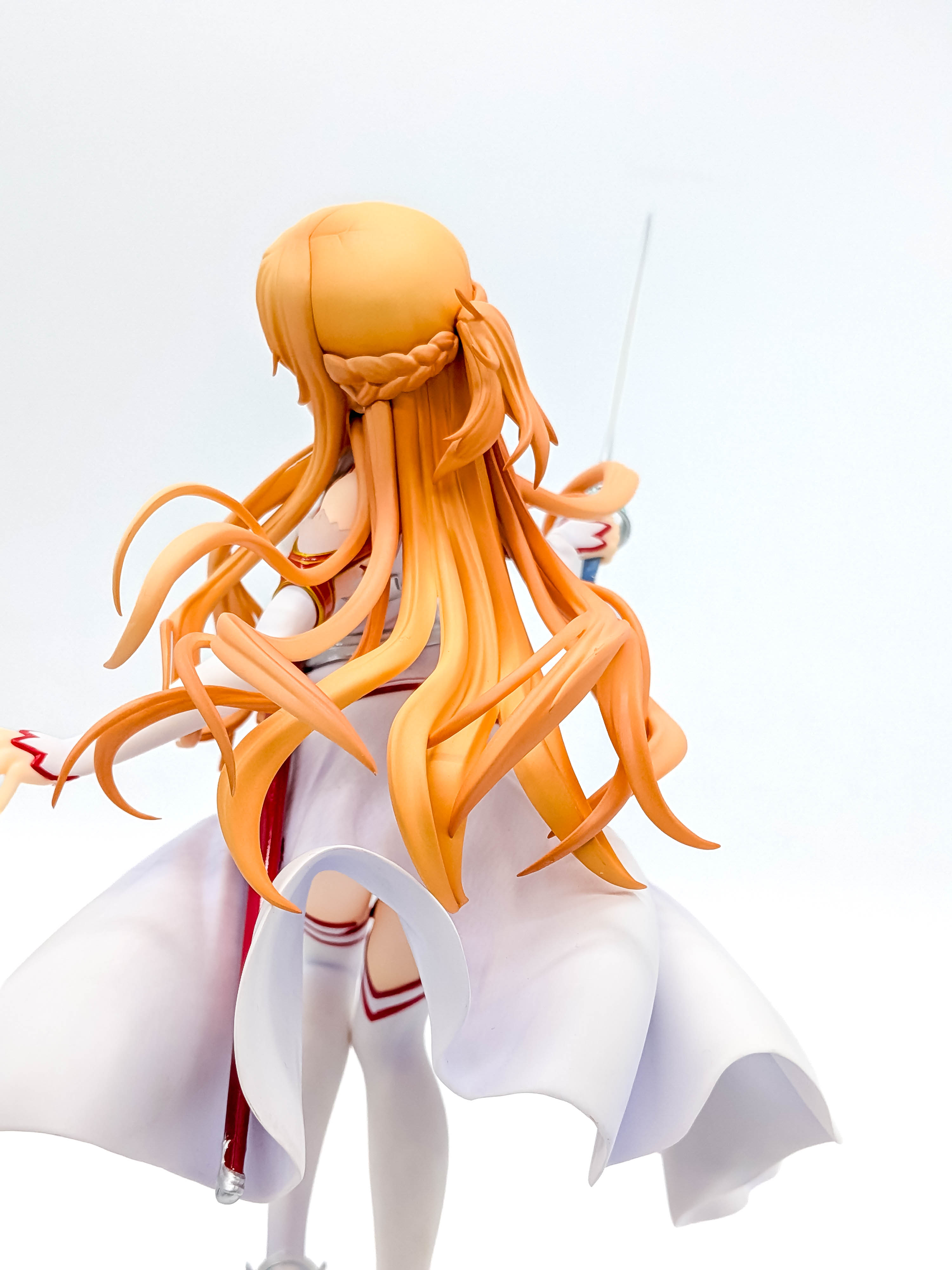 Asuna figure braided orange hair and rear cape close-up