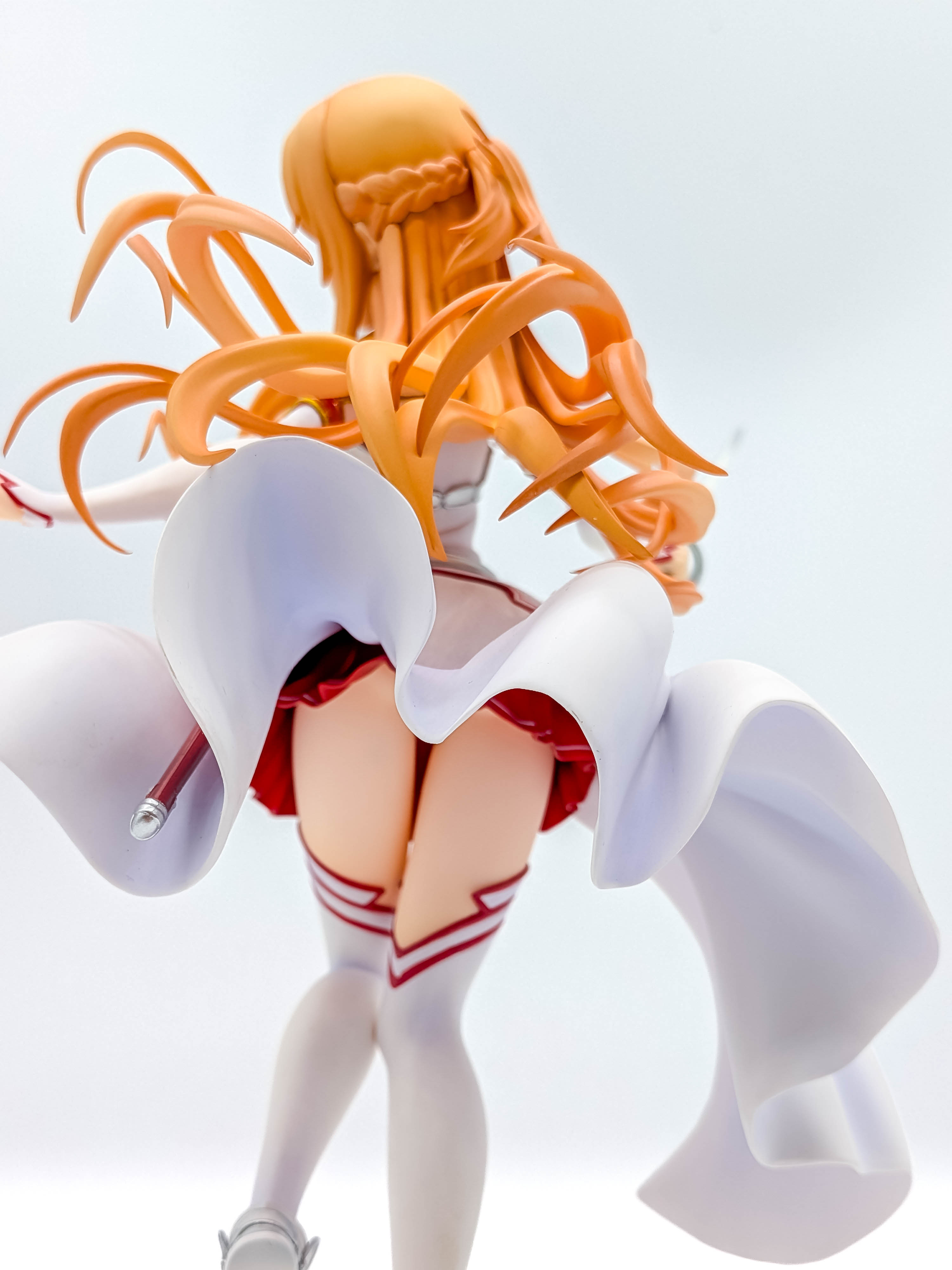 Asuna figure low rear view of cape skirt stockings and support