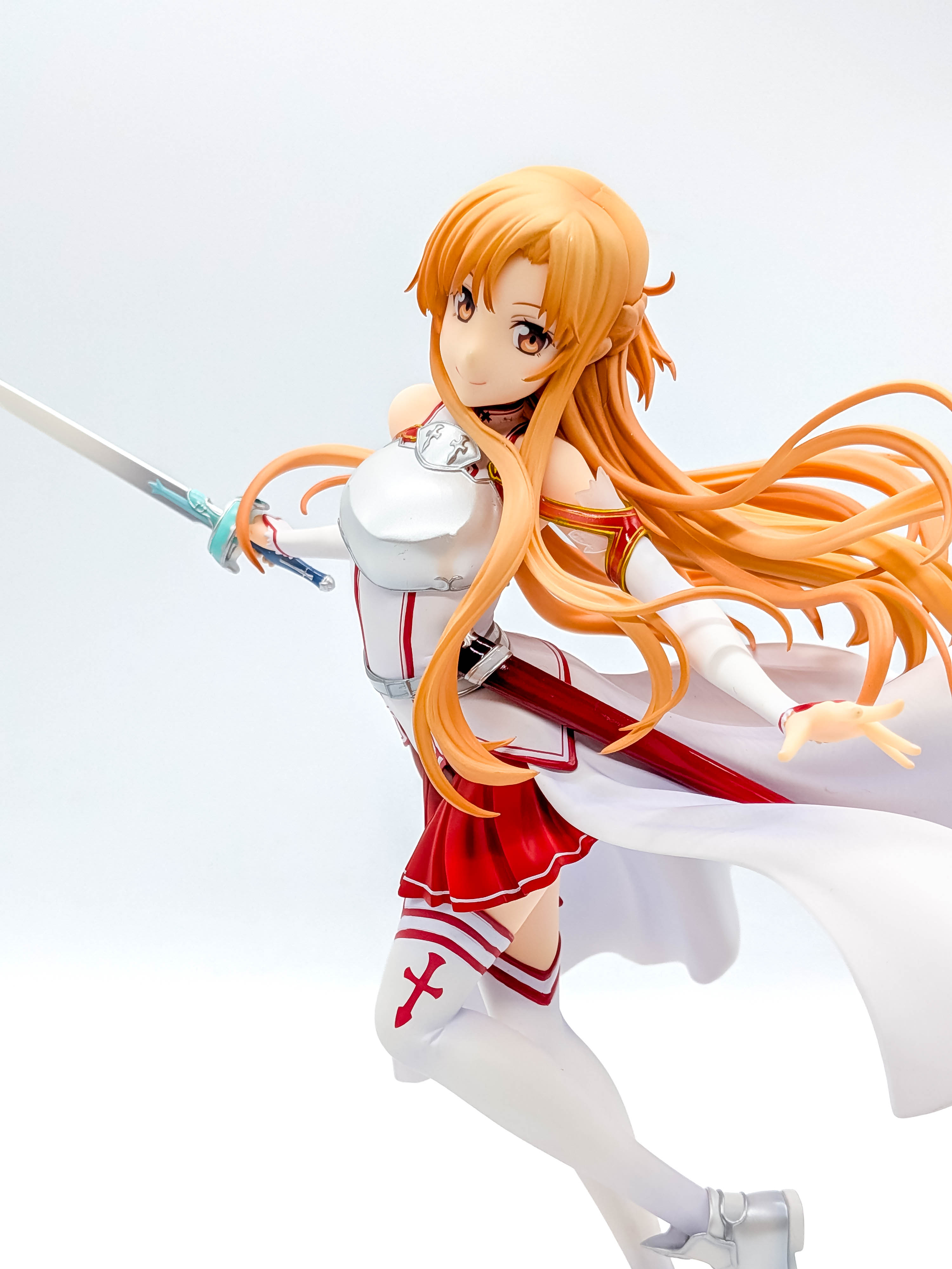 Asuna Ordinal Scale figure face and flowing orange hair close-up