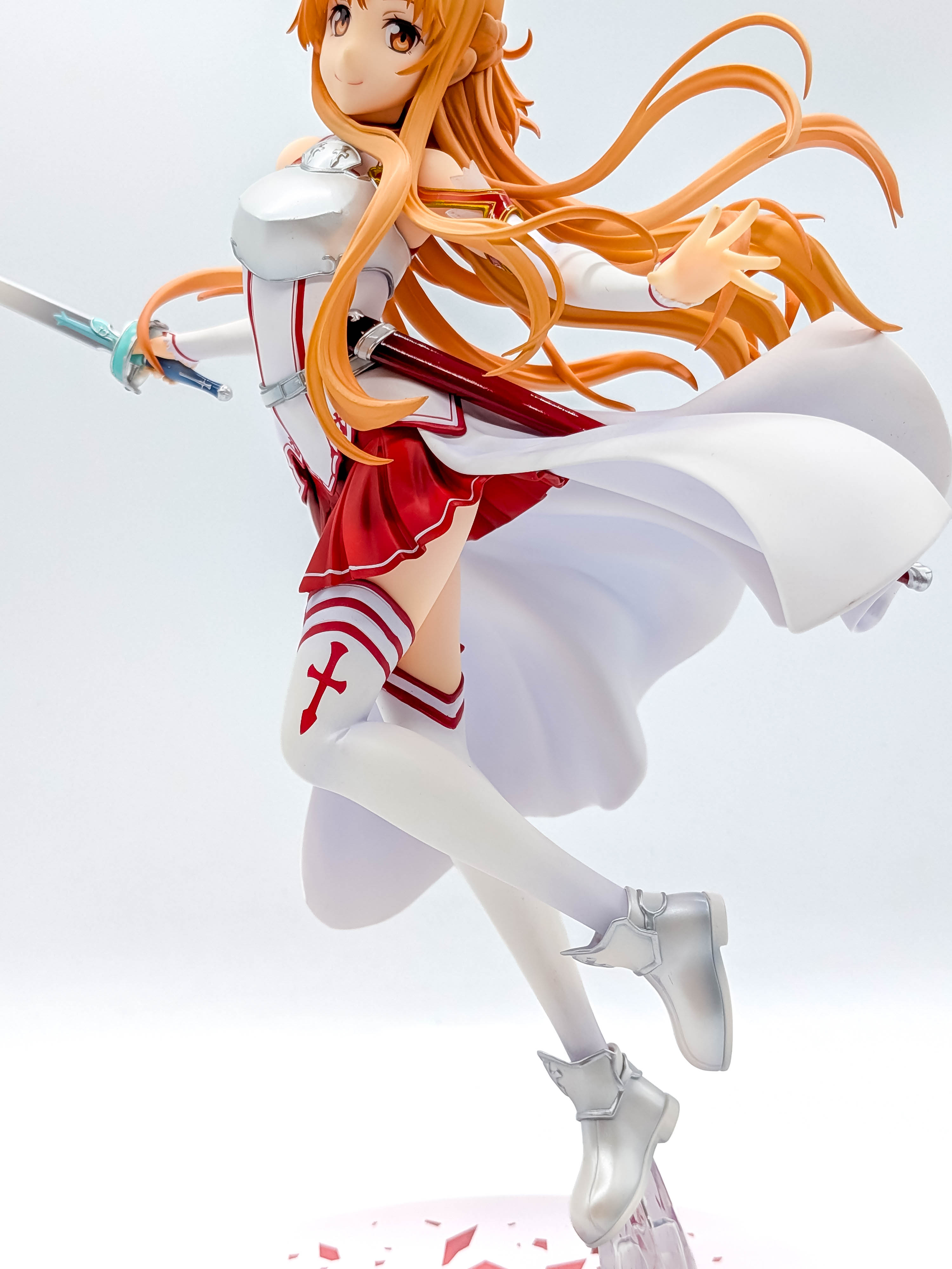 Asuna figure red skirt white stockings cape and silver boots