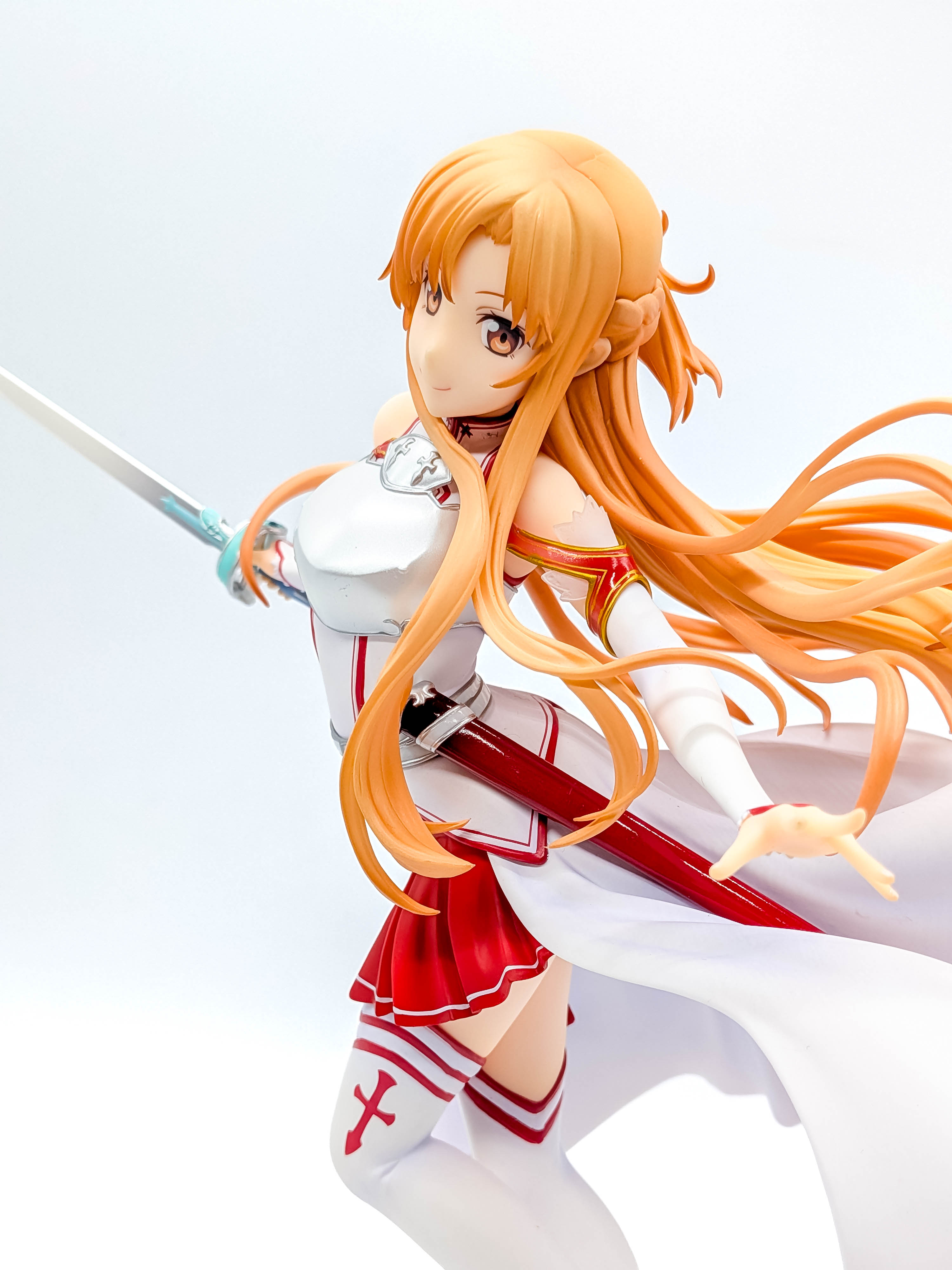 Asuna figure face hair breastplate and upper costume close-up