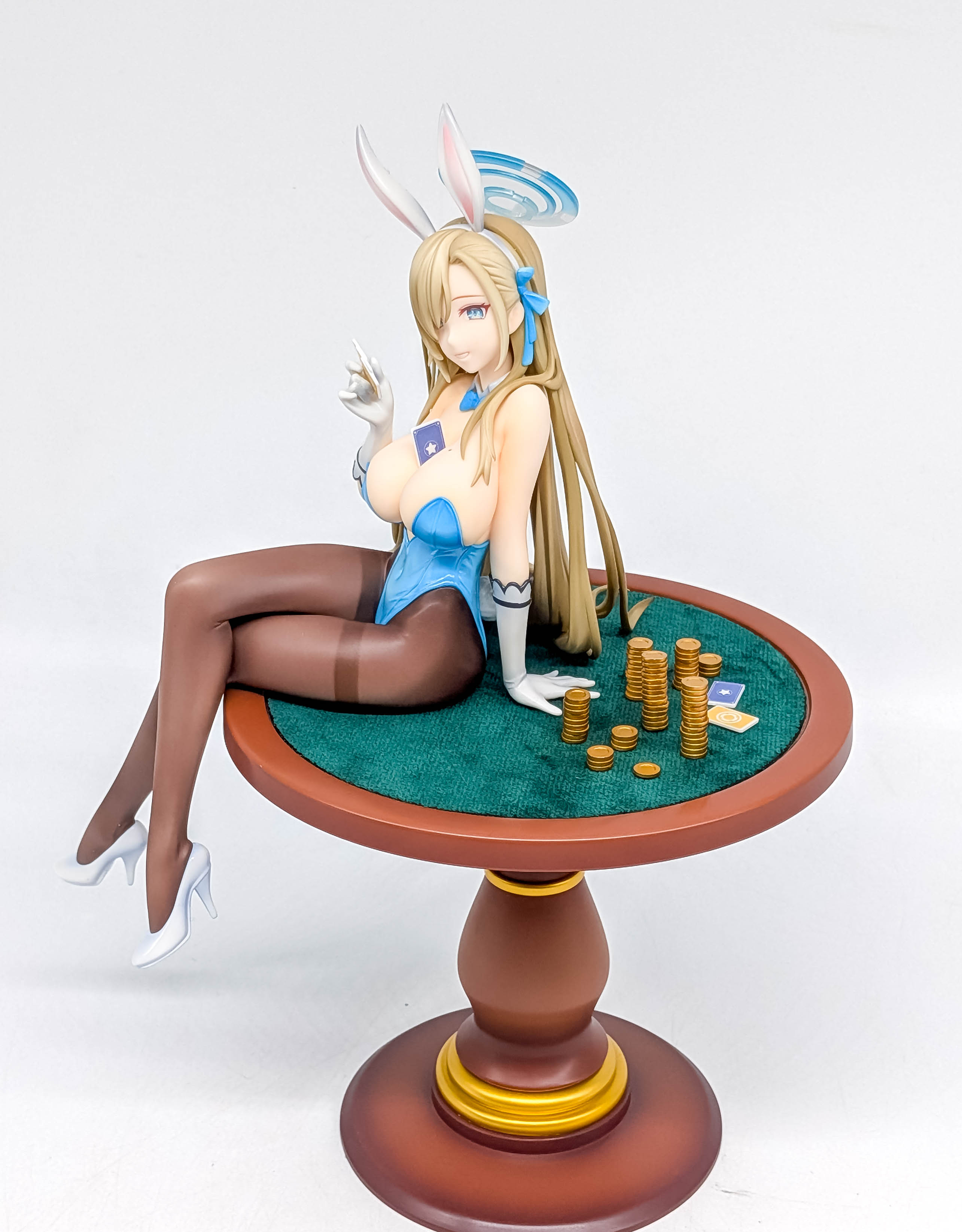 Asuna Ichinose Bunny Girl figure opposite-side full view with gaming table