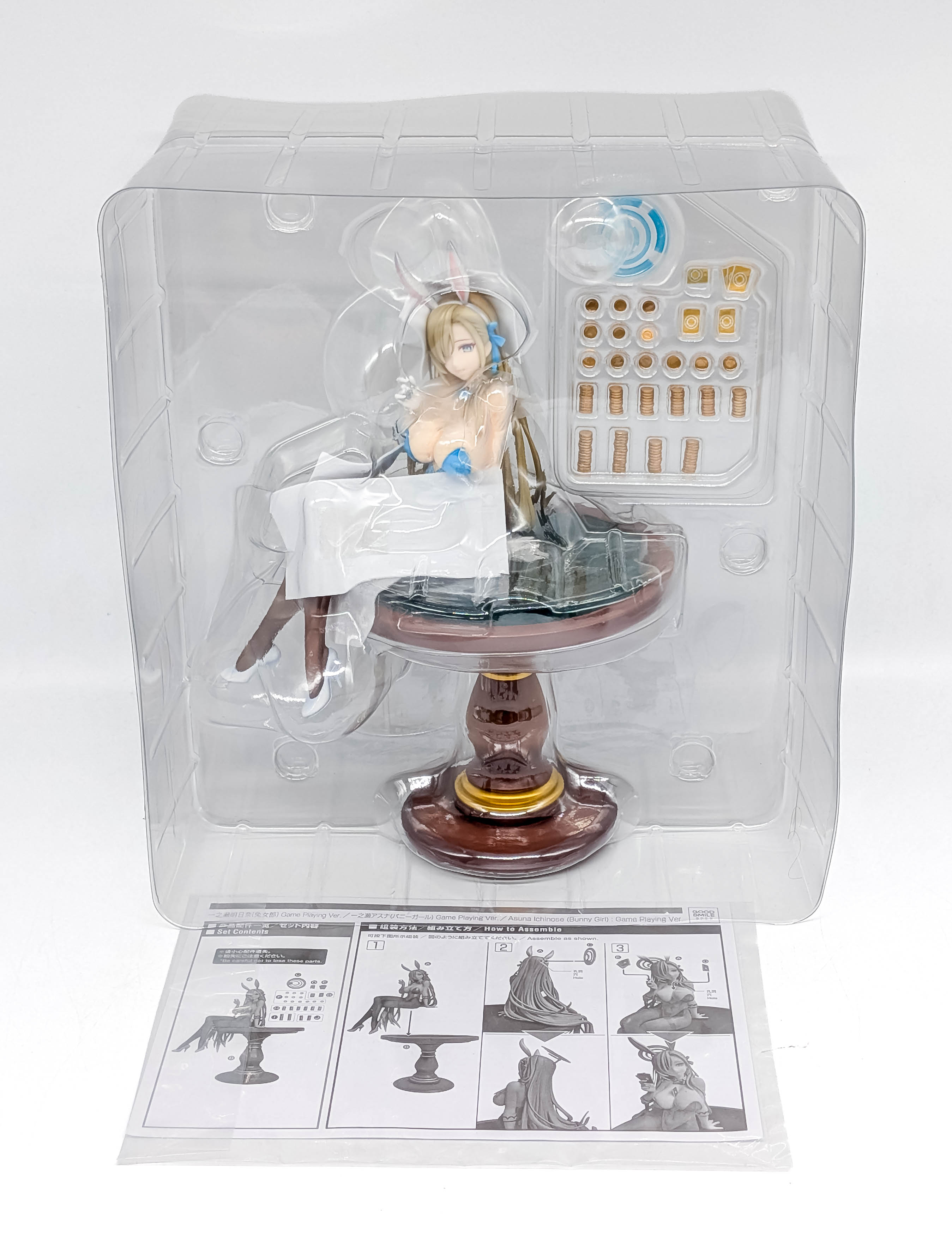 Asuna Ichinose Bunny Girl figure blister with card table coins cards and halo