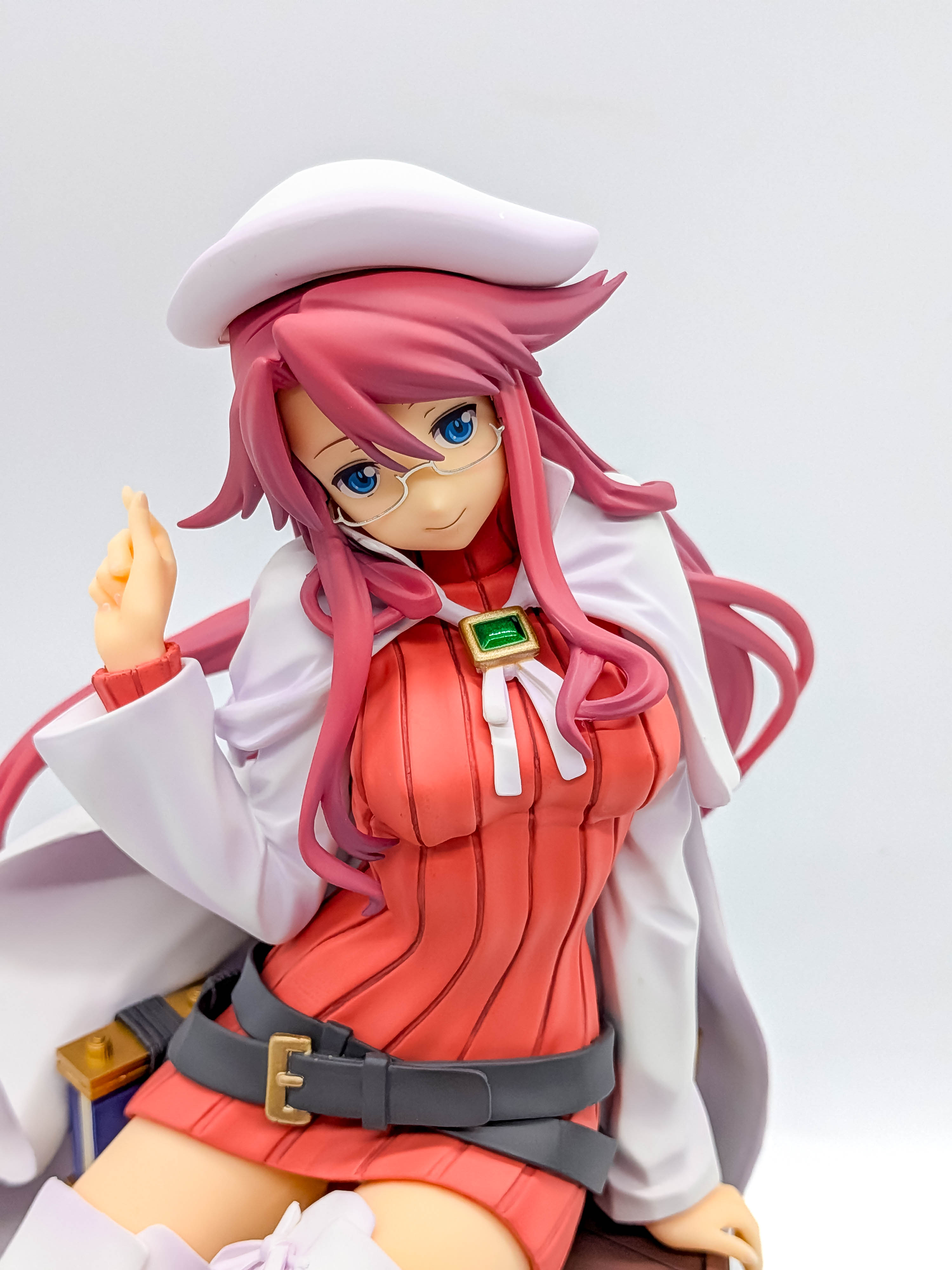 Aty figure face and removable glasses close-up