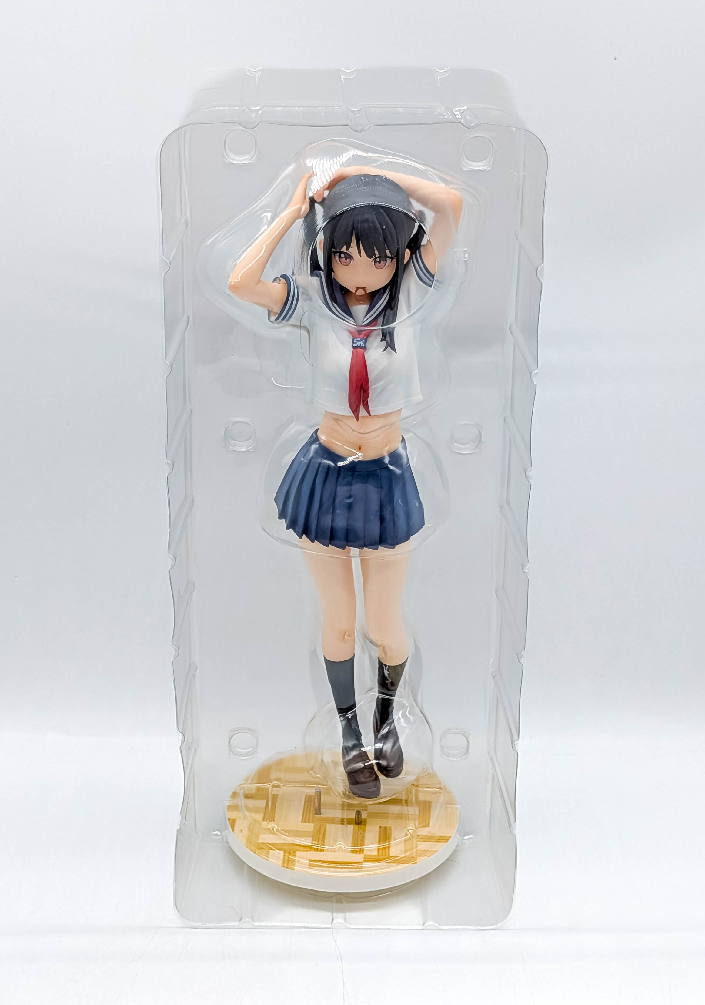 Sailor Fuku no Mannaka figure blister packaging and display base