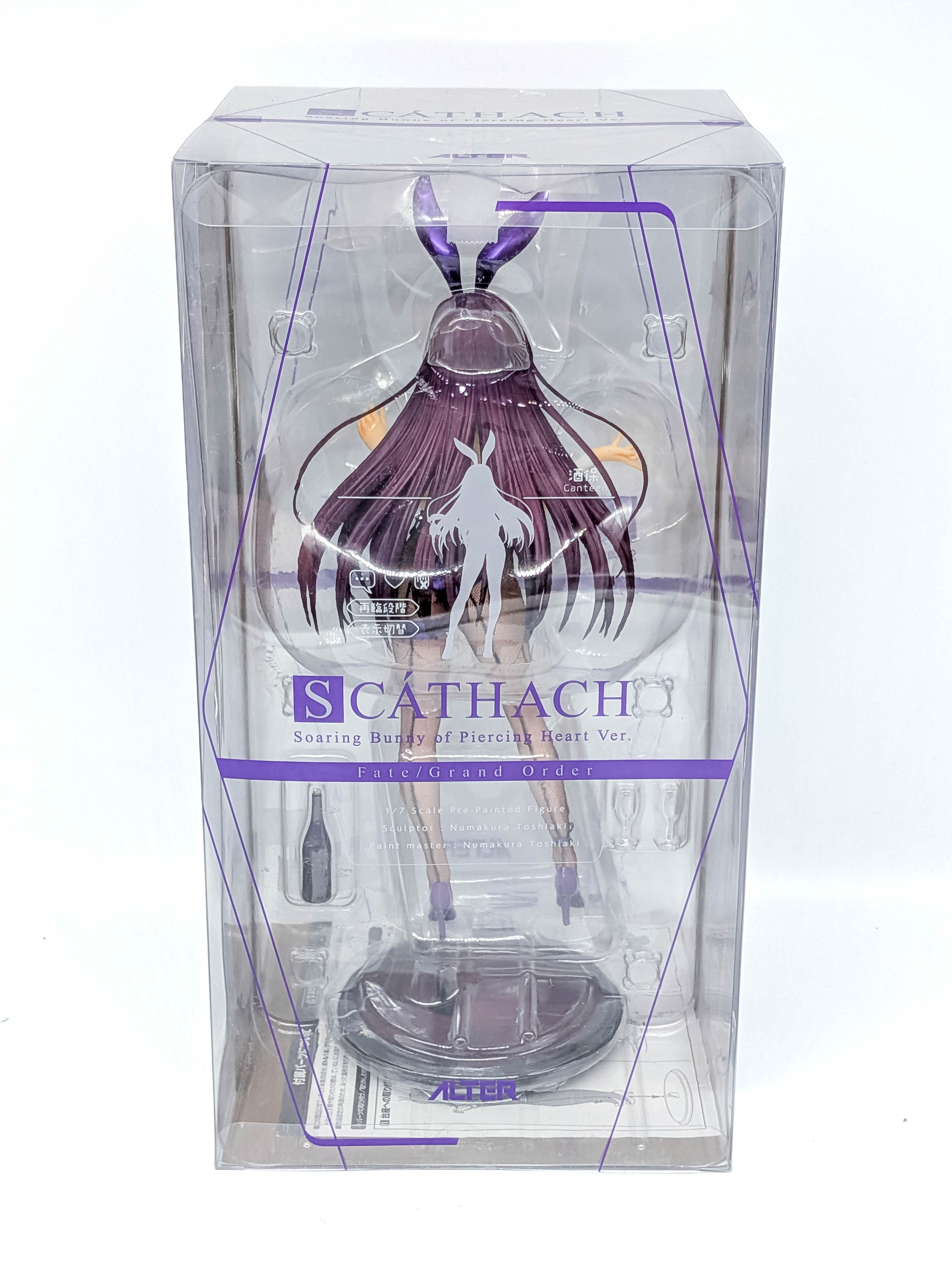Transparent figure box viewed from the rear
